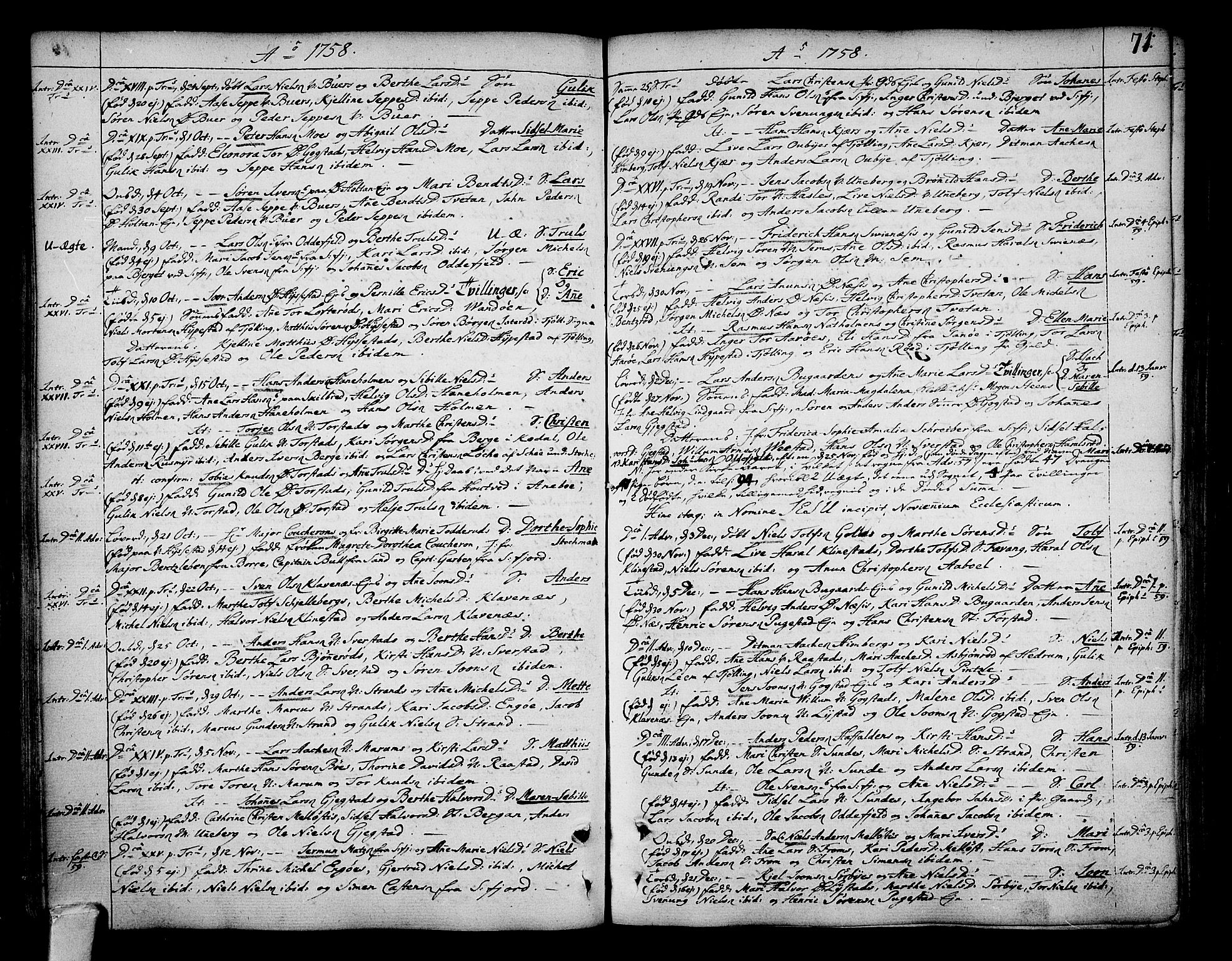 Sandar kirkebøker, SAKO/A-243/F/Fa/L0002: Parish register (official) no. 2, 1733-1788, p. 71