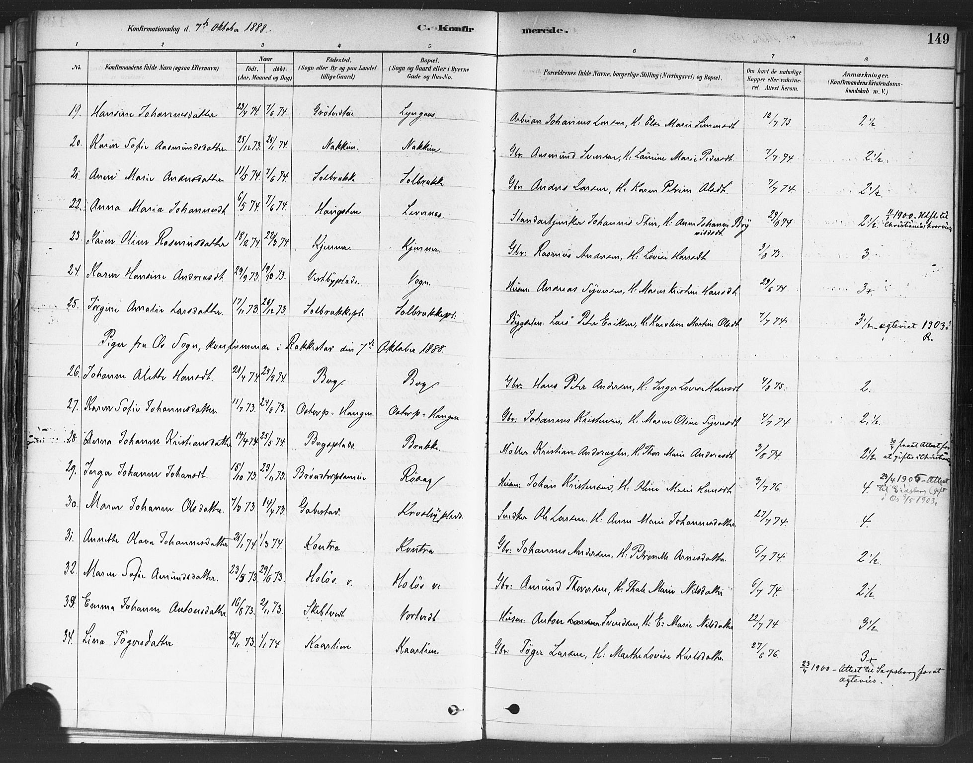 Rakkestad prestekontor Kirkebøker, SAO/A-2008/F/Fa/L0012: Parish register (official) no. I 12, 1878-1893, p. 149
