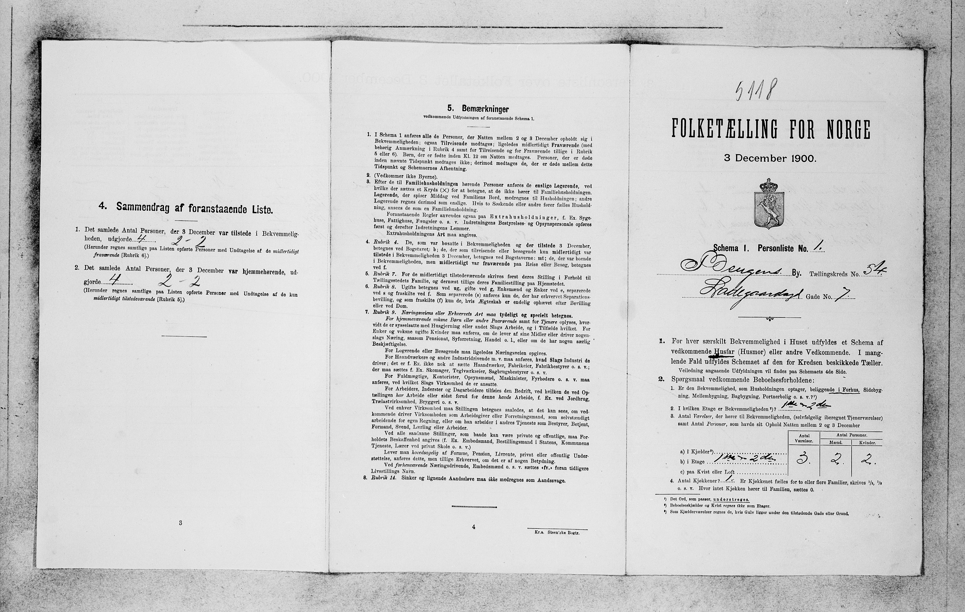 SAB, 1900 census for Bergen, 1900, p. 10756