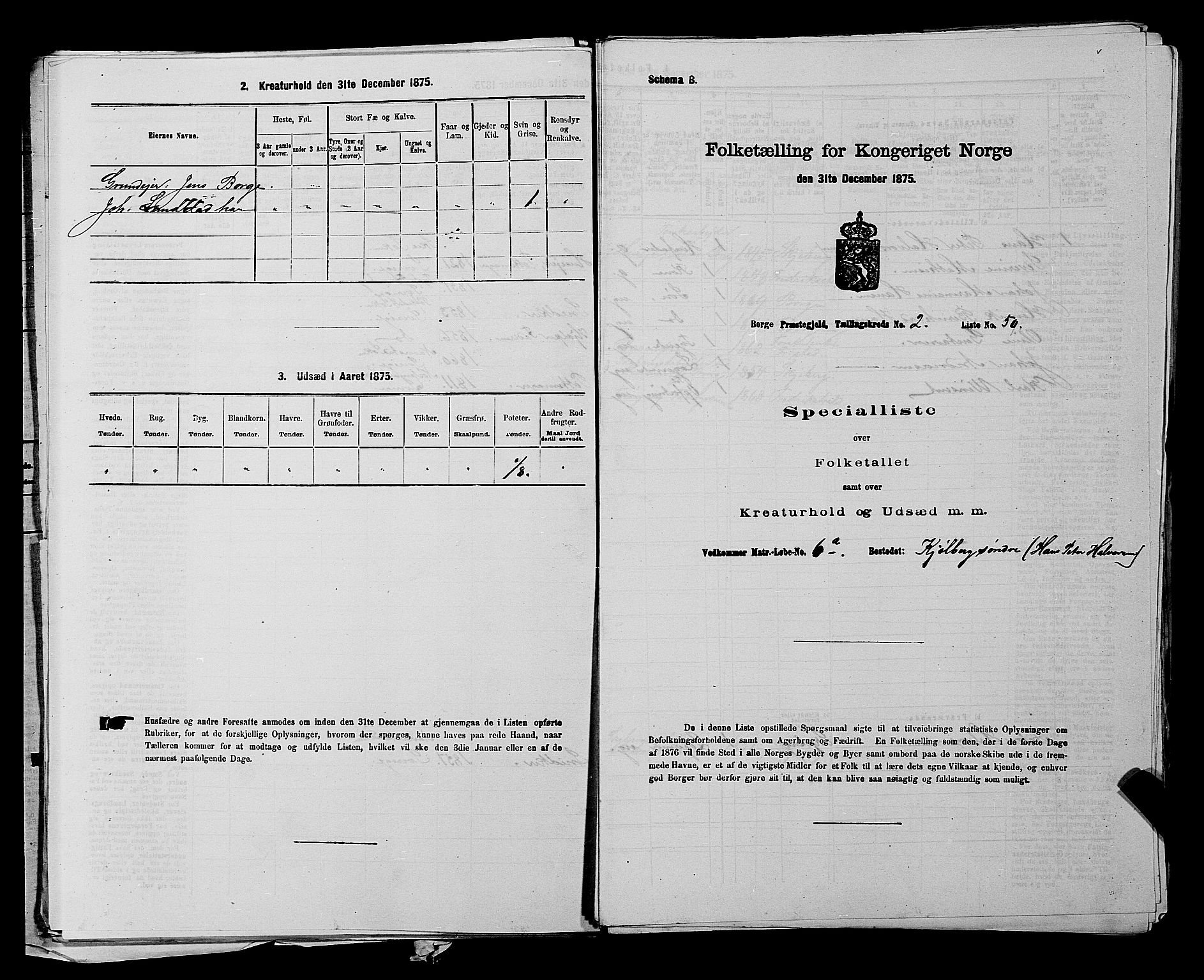 RA, 1875 census for 0113P Borge, 1875, p. 220