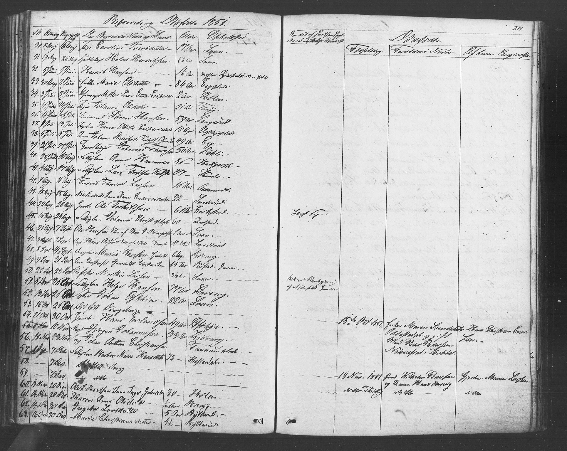 Vestby prestekontor Kirkebøker, AV/SAO-A-10893/F/Fa/L0007: Parish register (official) no. I 7, 1850-1862, p. 211