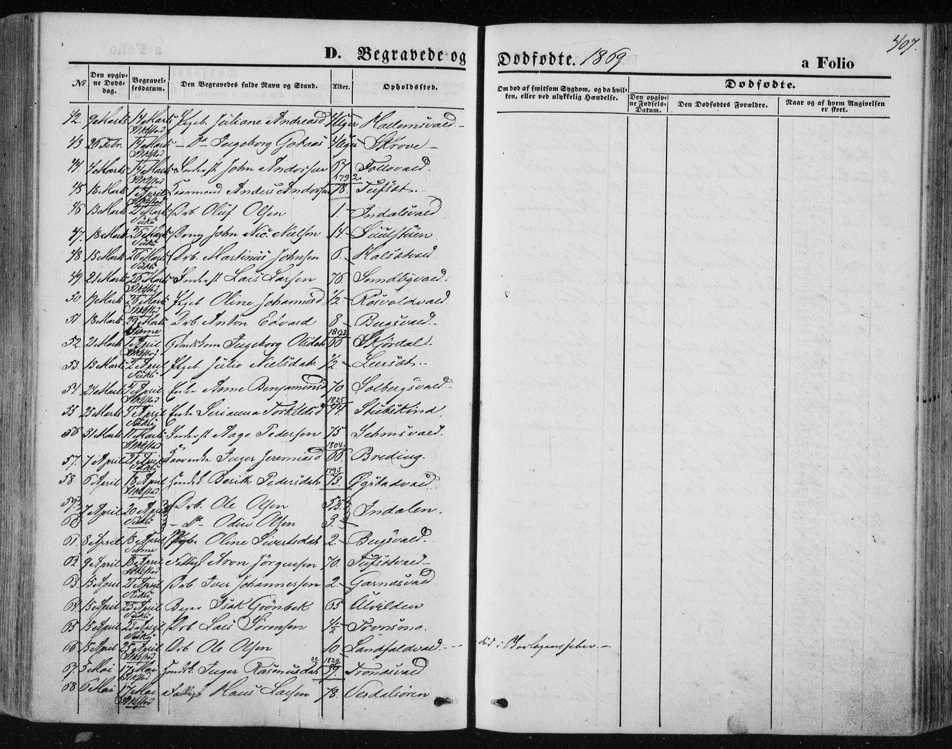 Ministerialprotokoller, klokkerbøker og fødselsregistre - Nord-Trøndelag, SAT/A-1458/723/L0241: Parish register (official) no. 723A10, 1860-1869, p. 407
