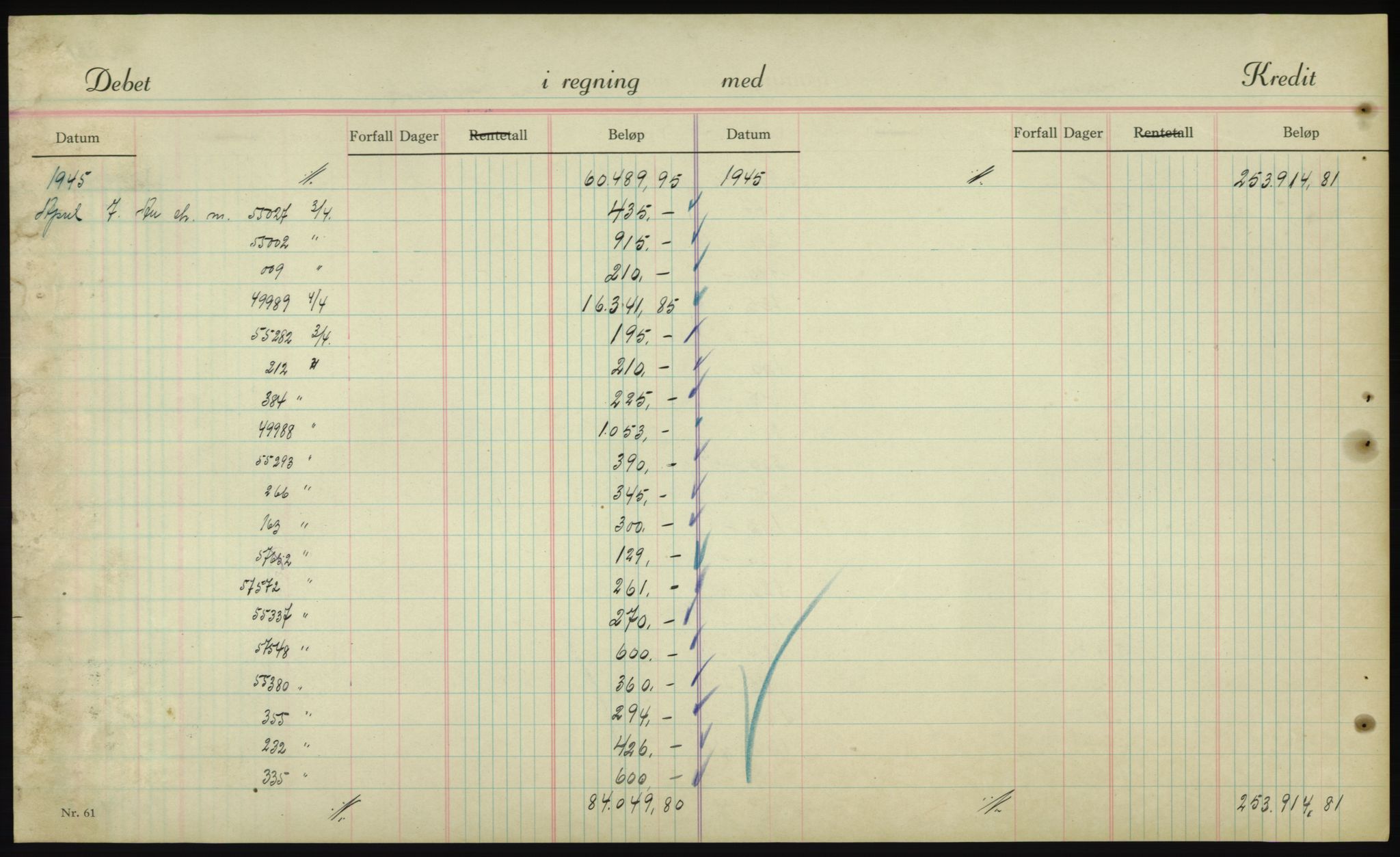 Forsvarsdepartementet, 10. kontor / Oppgjørskontoret, AV/RA-RAFA-1225/D/Db/L0180: Lista oppgjørskontor, 1942-1952, p. 1968