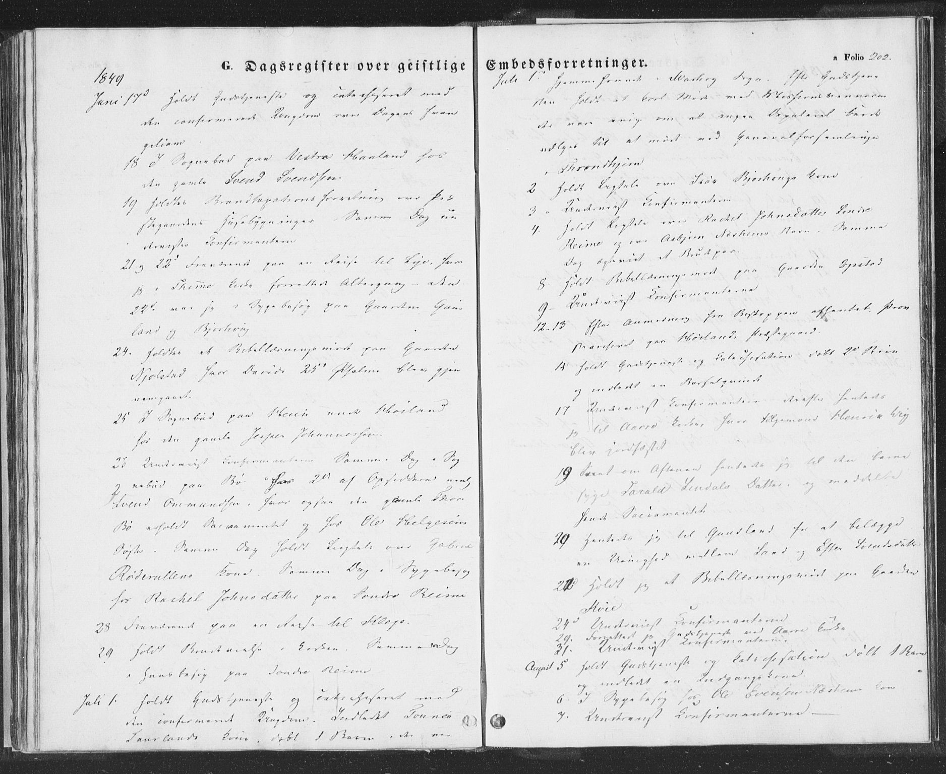 Hå sokneprestkontor, AV/SAST-A-101801/001/30BA/L0006: Parish register (official) no. A 5, 1842-1853, p. 202