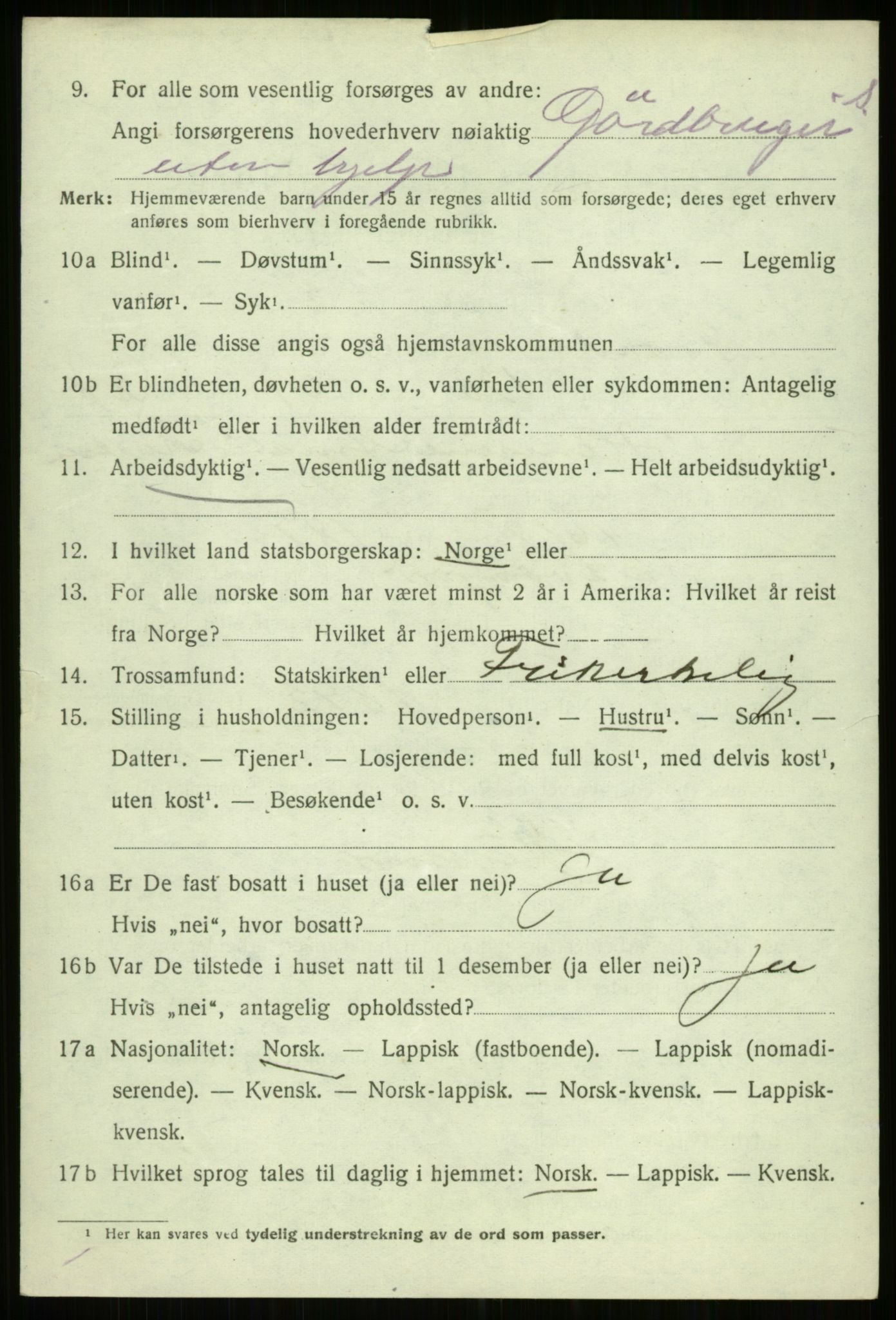 SATØ, 1920 census for Trondenes, 1920, p. 15377