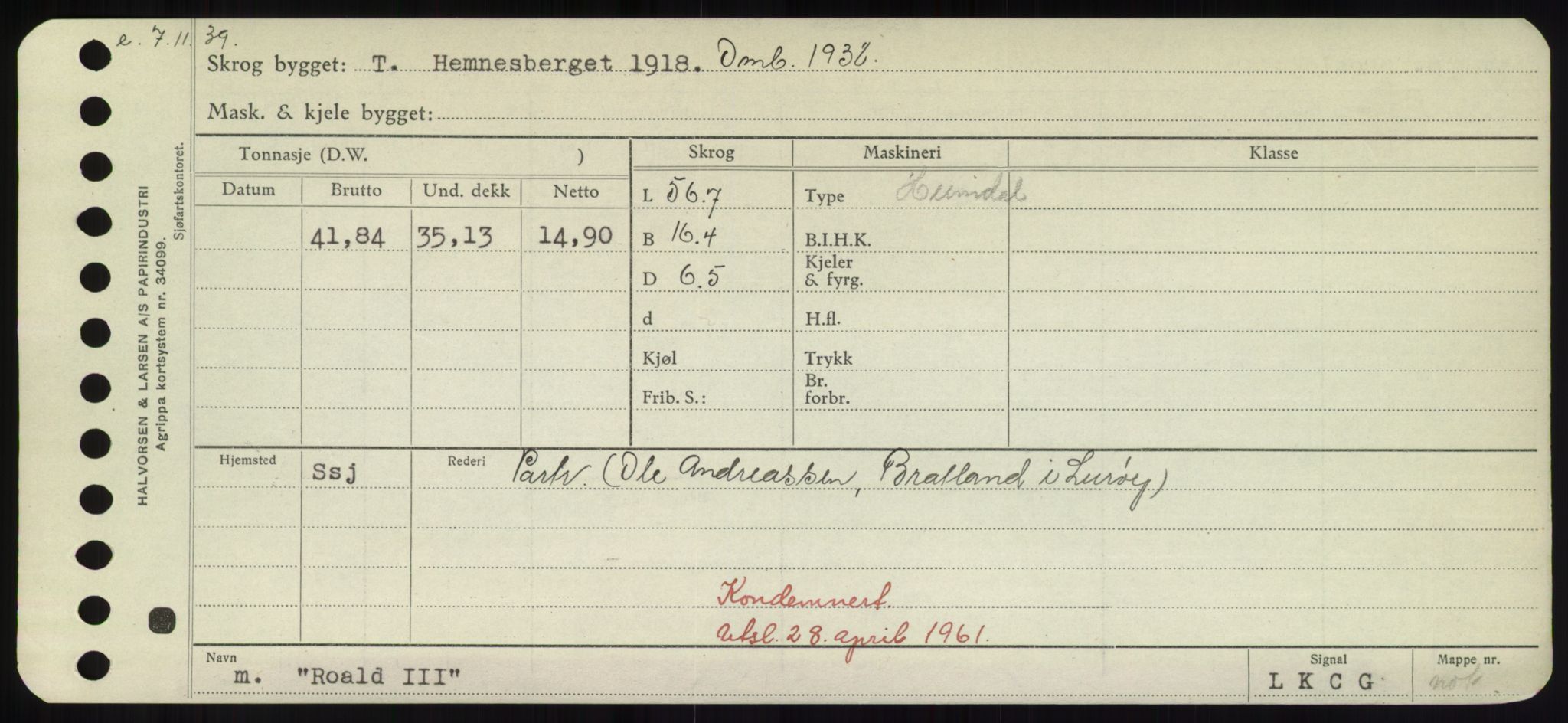 Sjøfartsdirektoratet med forløpere, Skipsmålingen, AV/RA-S-1627/H/Hd/L0031: Fartøy, Rju-Sam, p. 7