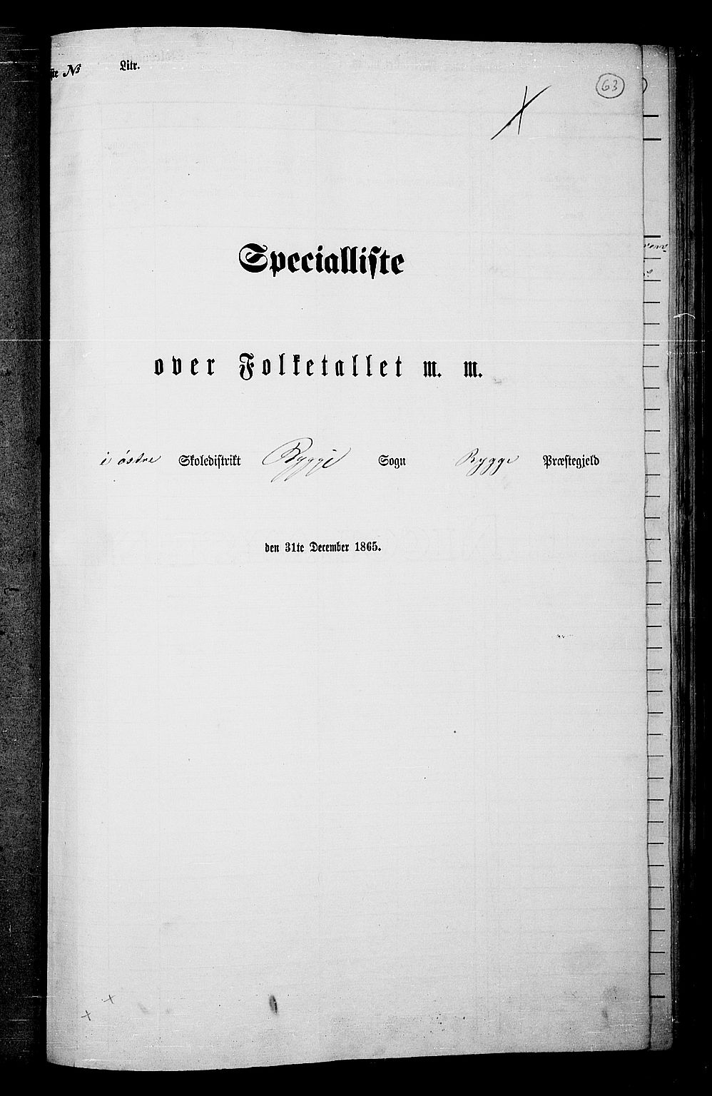 RA, 1865 census for Rygge, 1865, p. 6