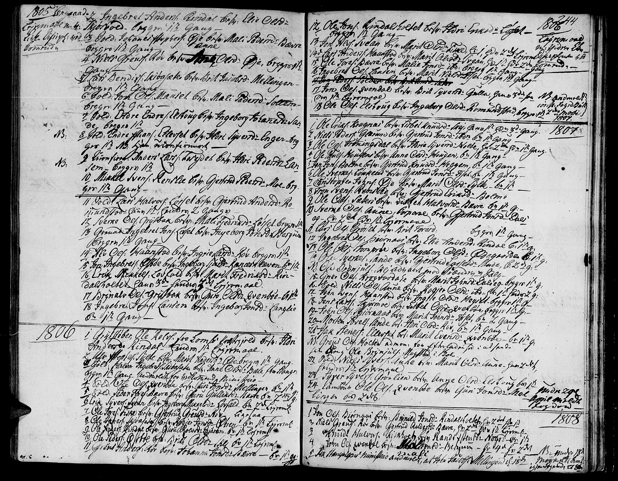 Ministerialprotokoller, klokkerbøker og fødselsregistre - Møre og Romsdal, SAT/A-1454/595/L1040: Parish register (official) no. 595A02, 1797-1819, p. 244