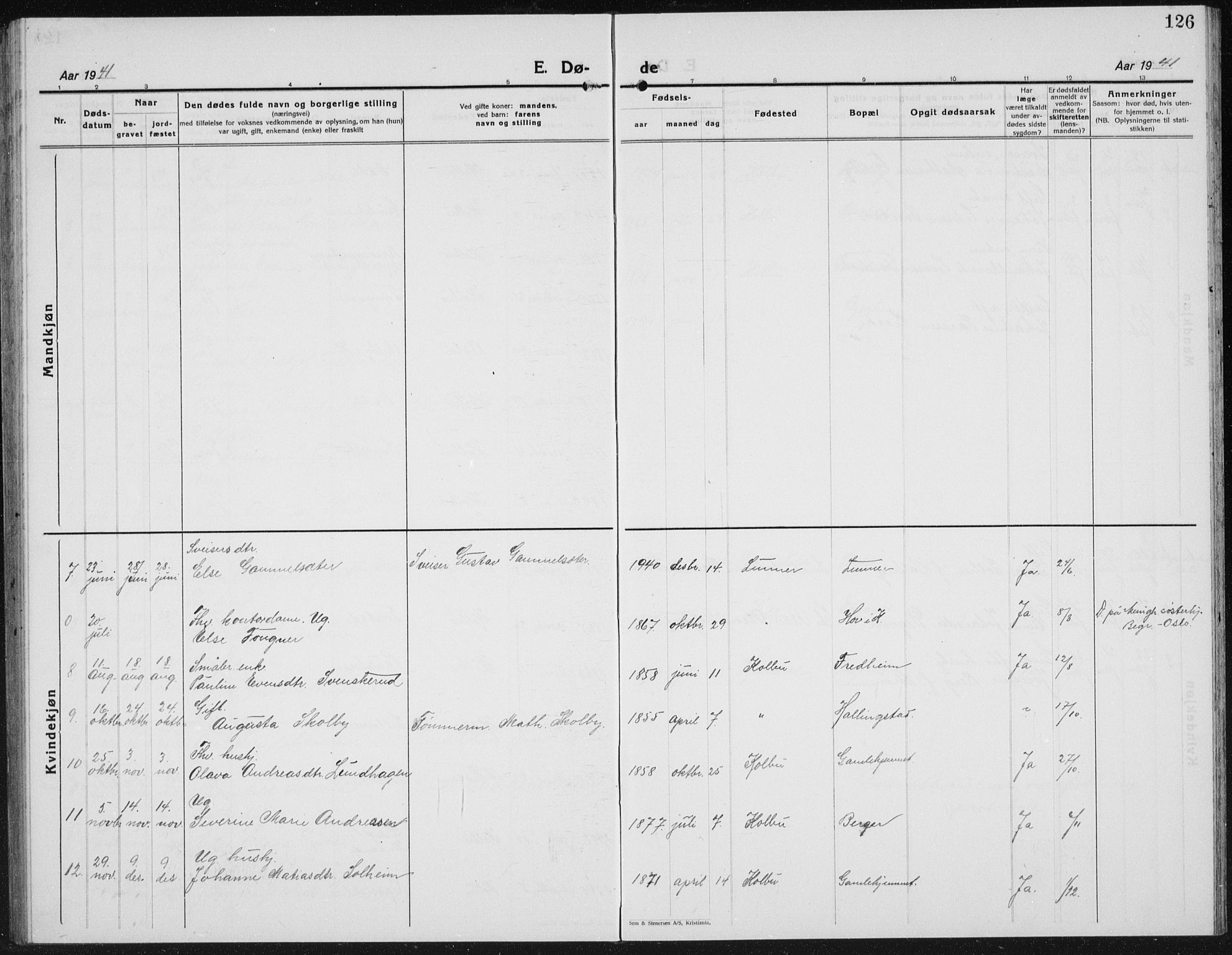 Kolbu prestekontor, SAH/PREST-110/H/Ha/Hab/L0002: Parish register (copy) no. 2, 1925-1942, p. 126