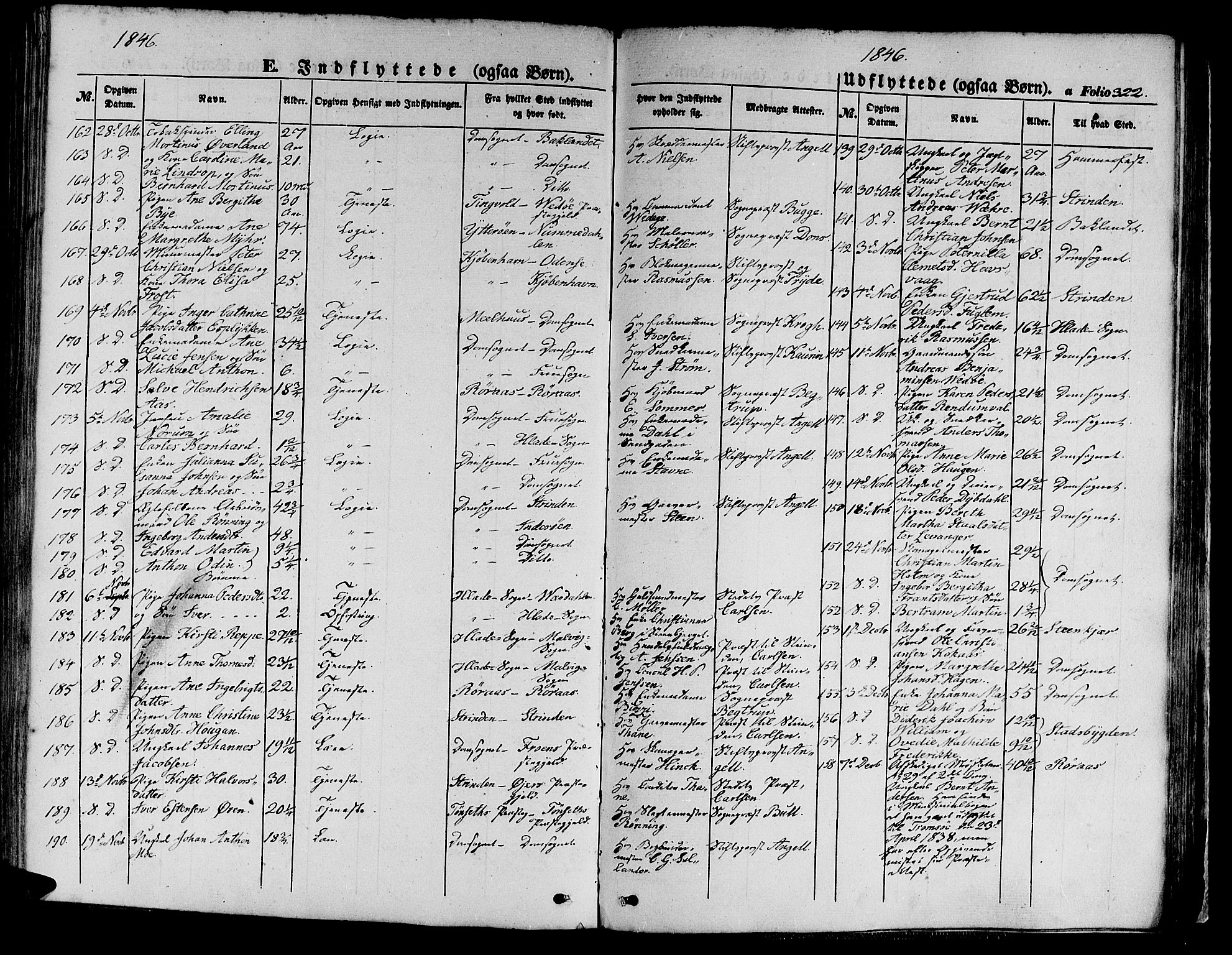 Ministerialprotokoller, klokkerbøker og fødselsregistre - Sør-Trøndelag, SAT/A-1456/602/L0137: Parish register (copy) no. 602C05, 1846-1856, p. 322