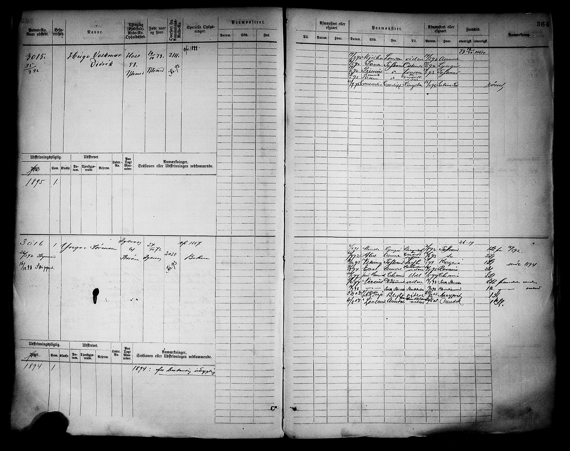 Tvedestrand mønstringskrets, AV/SAK-2031-0011/F/Fb/L0004: Hovedrulle A nr 2289-3056, R-5, 1880-1910, p. 377