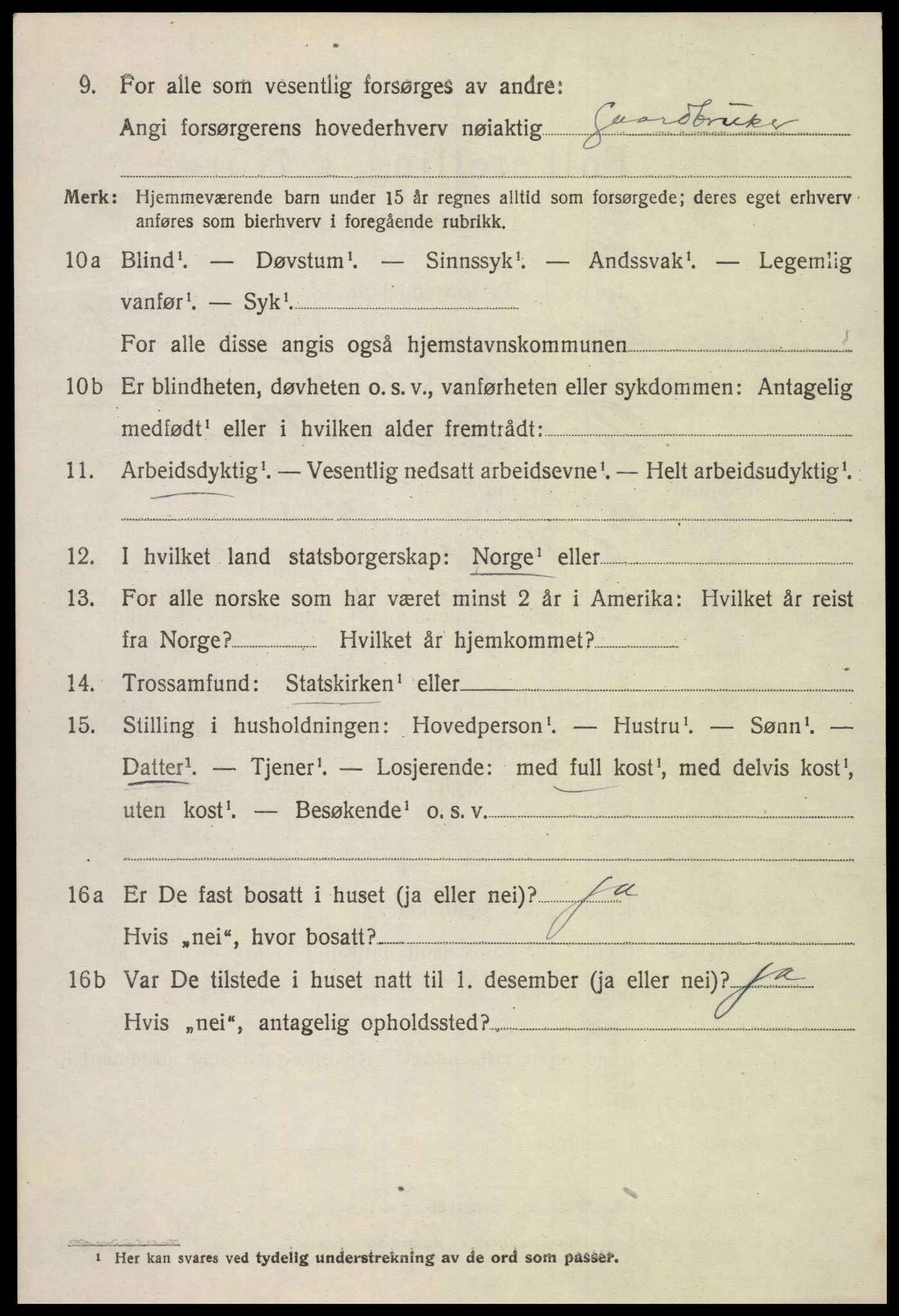 SAK, 1920 census for Evje, 1920, p. 633