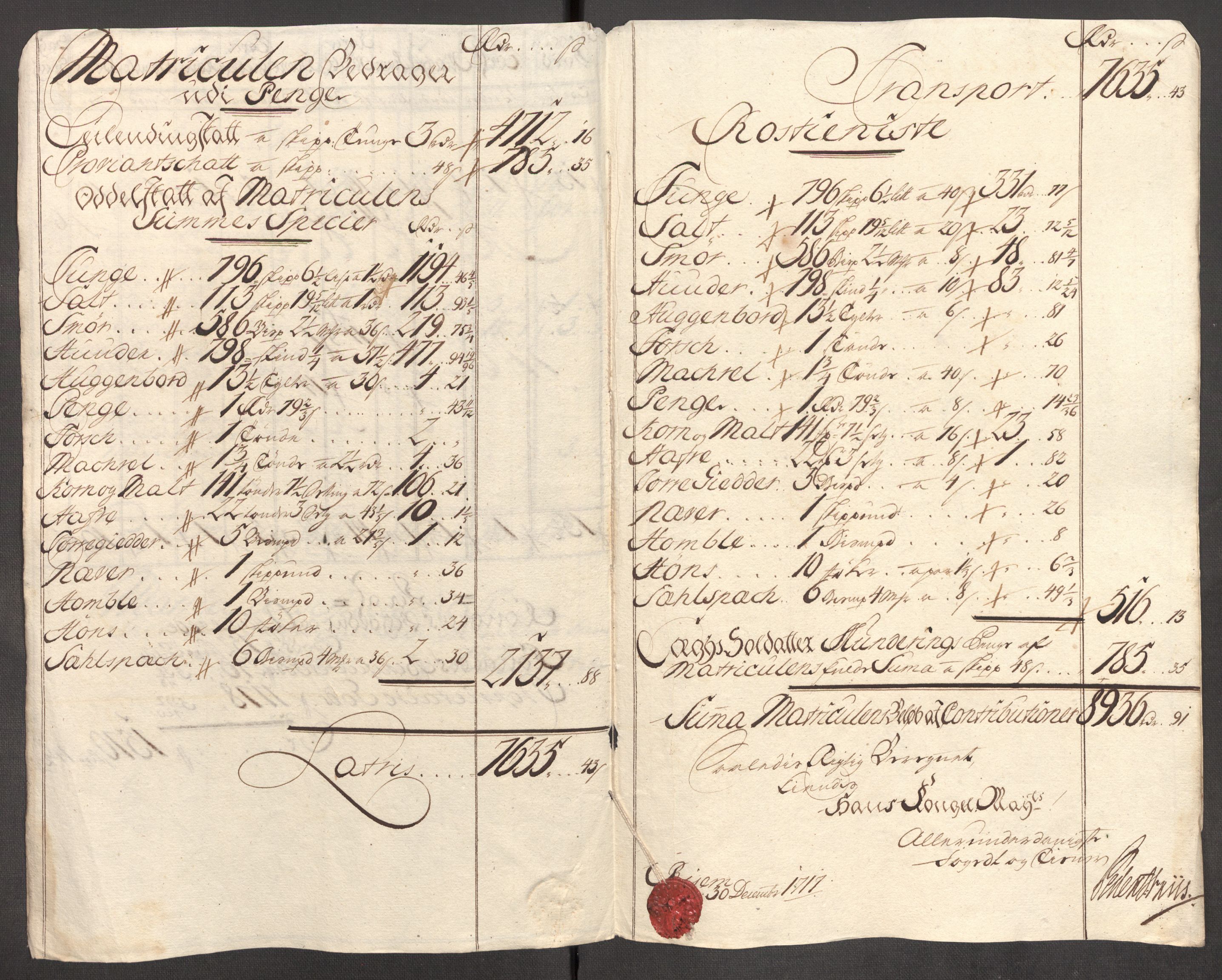 Rentekammeret inntil 1814, Reviderte regnskaper, Fogderegnskap, AV/RA-EA-4092/R04/L0141: Fogderegnskap Moss, Onsøy, Tune, Veme og Åbygge, 1717, p. 17