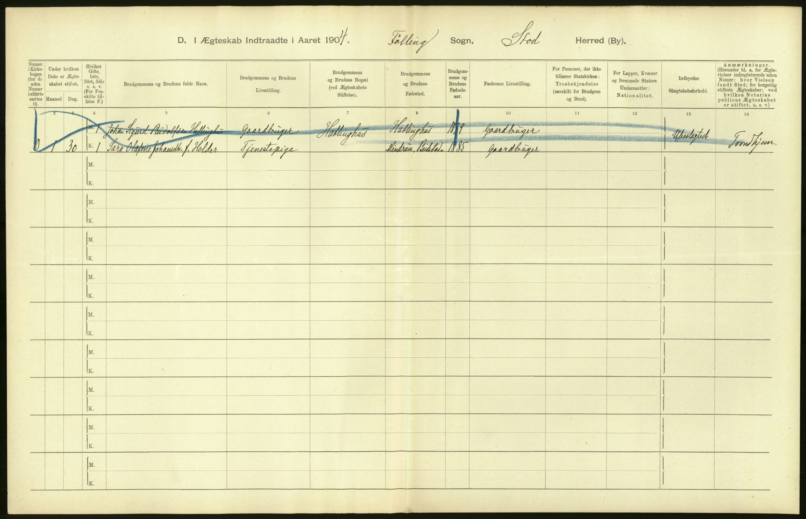 Statistisk sentralbyrå, Sosiodemografiske emner, Befolkning, AV/RA-S-2228/D/Df/Dfa/Dfab/L0019: Nordre Trondhjems amt: Fødte, gifte, døde, 1904, p. 370