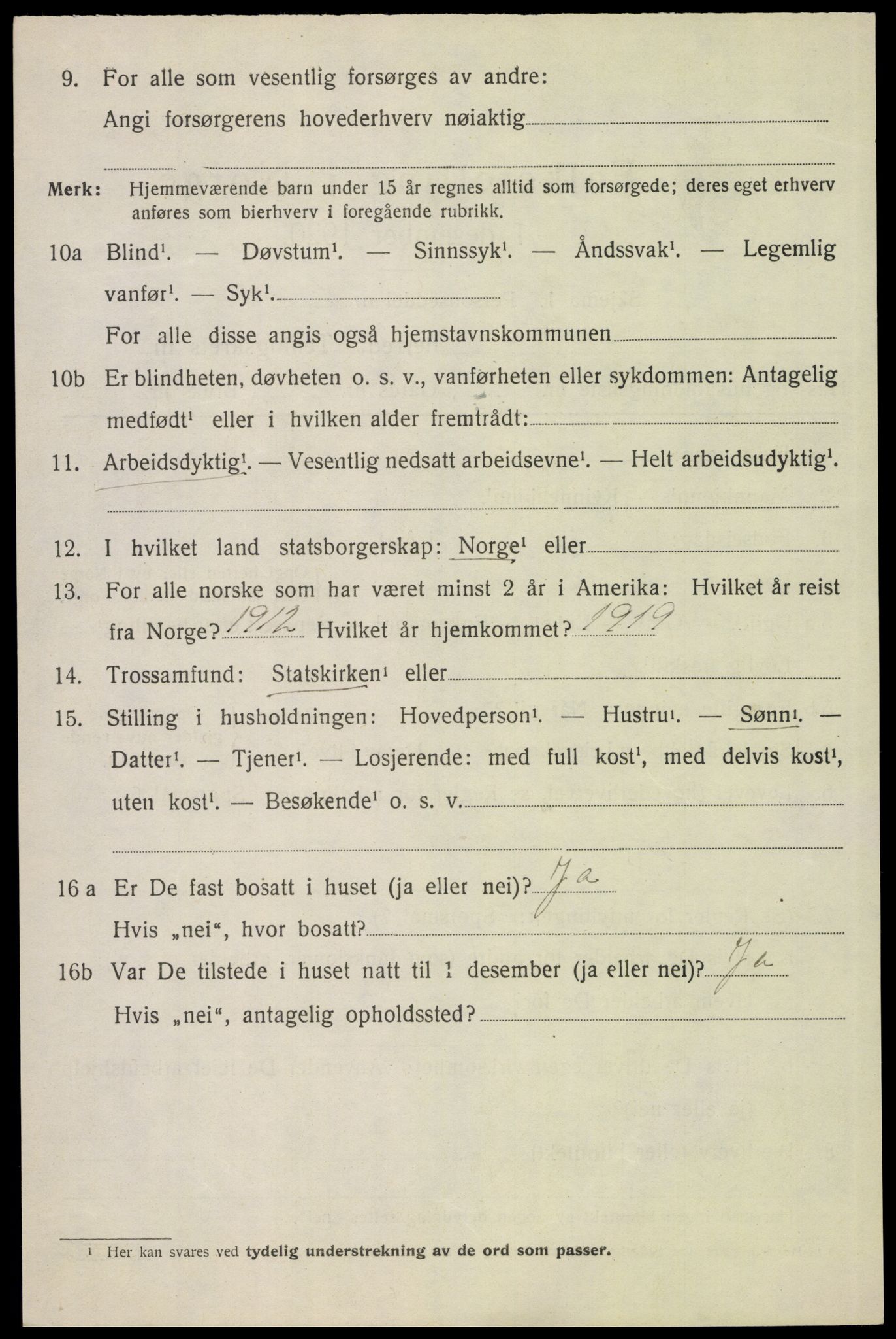 SAH, 1920 census for Hof, 1920, p. 4738