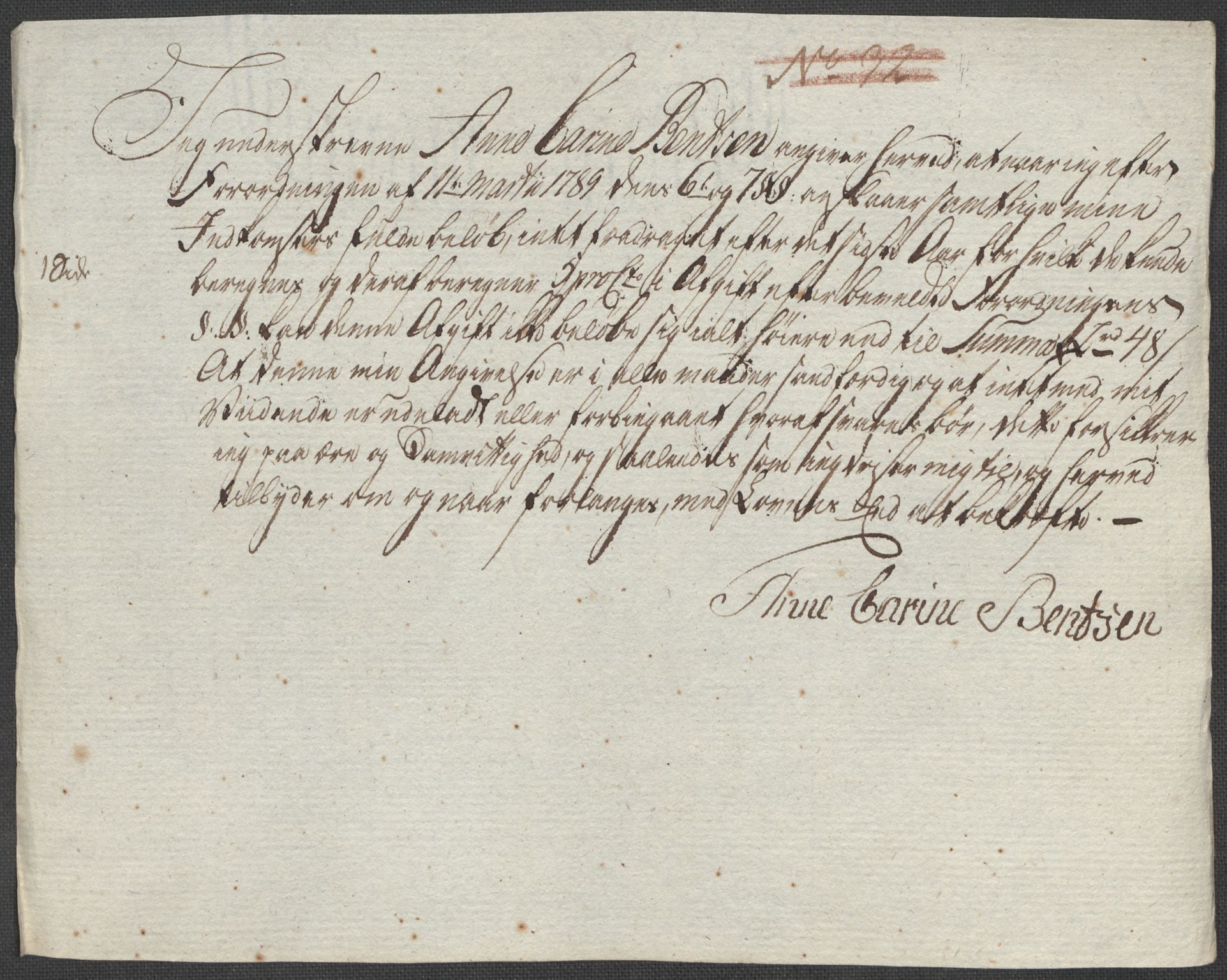 Rentekammeret inntil 1814, Reviderte regnskaper, Mindre regnskaper, AV/RA-EA-4068/Rf/Rfe/L0043: Skien, Solør og Odalen fogderi, 1789, p. 18