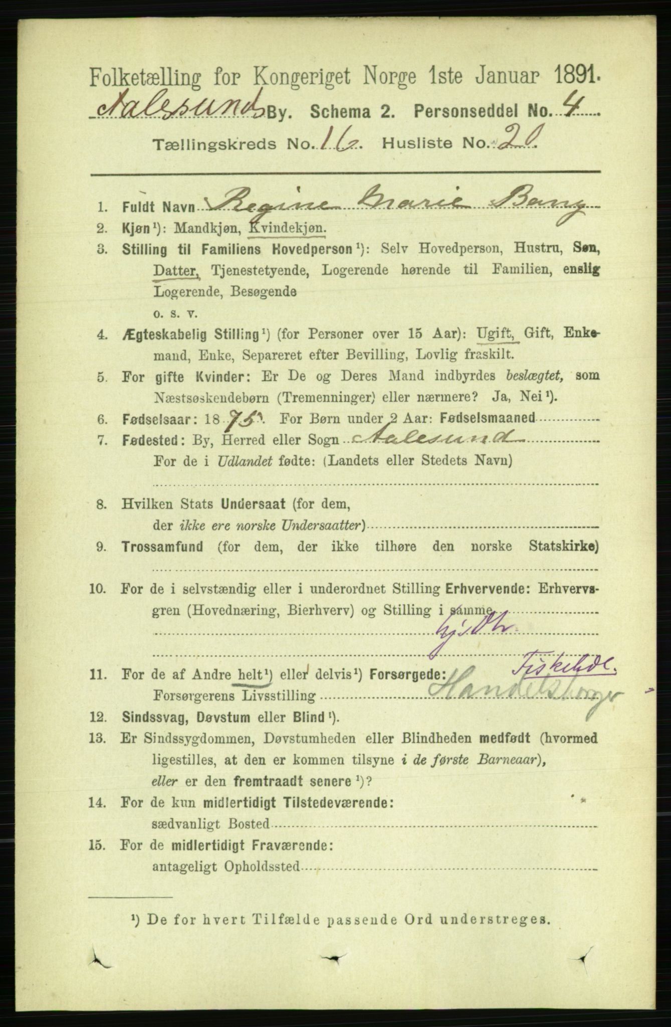 RA, 1891 census for 1501 Ålesund, 1891, p. 9777