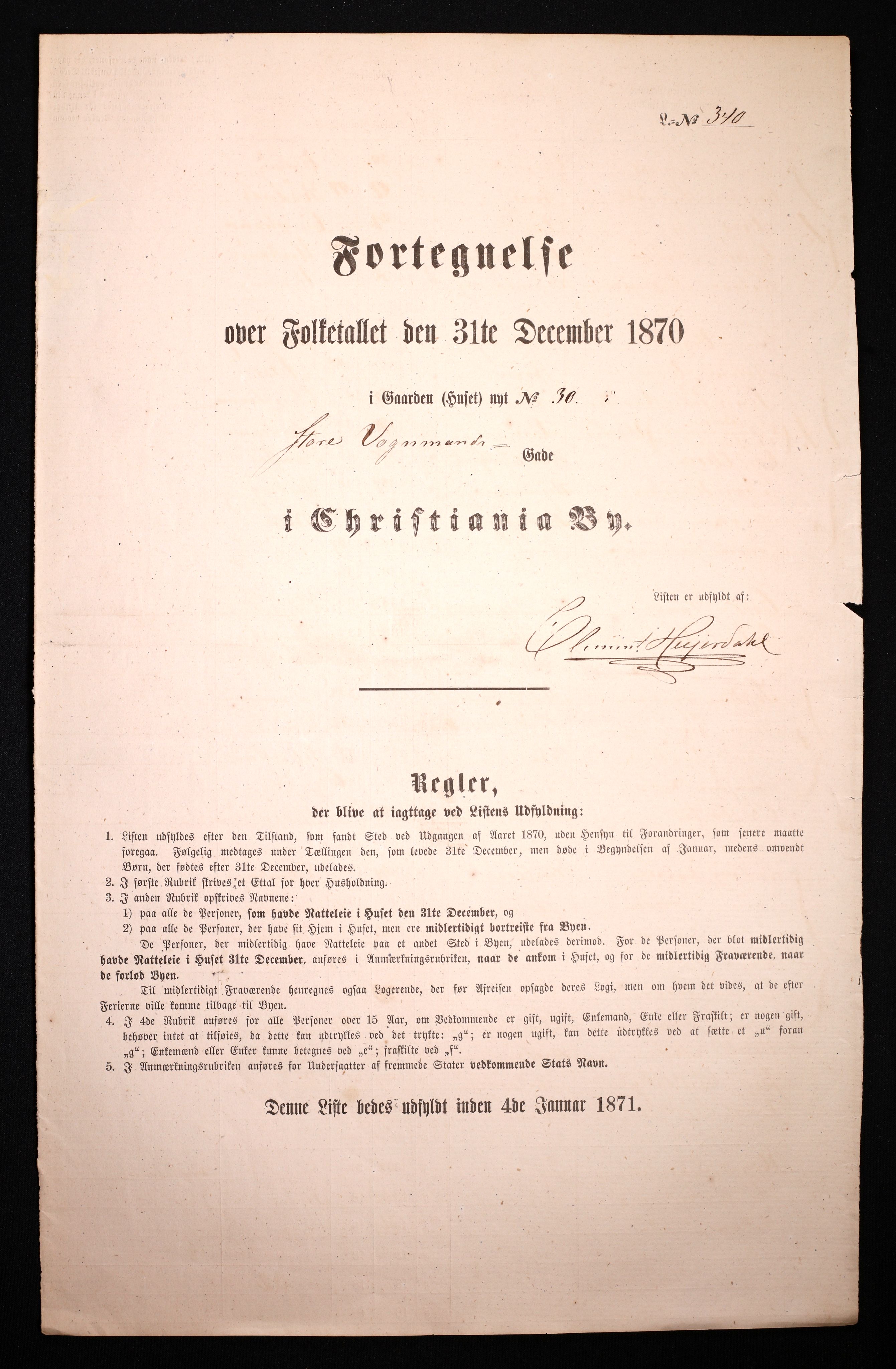 RA, 1870 census for 0301 Kristiania, 1870, p. 3764