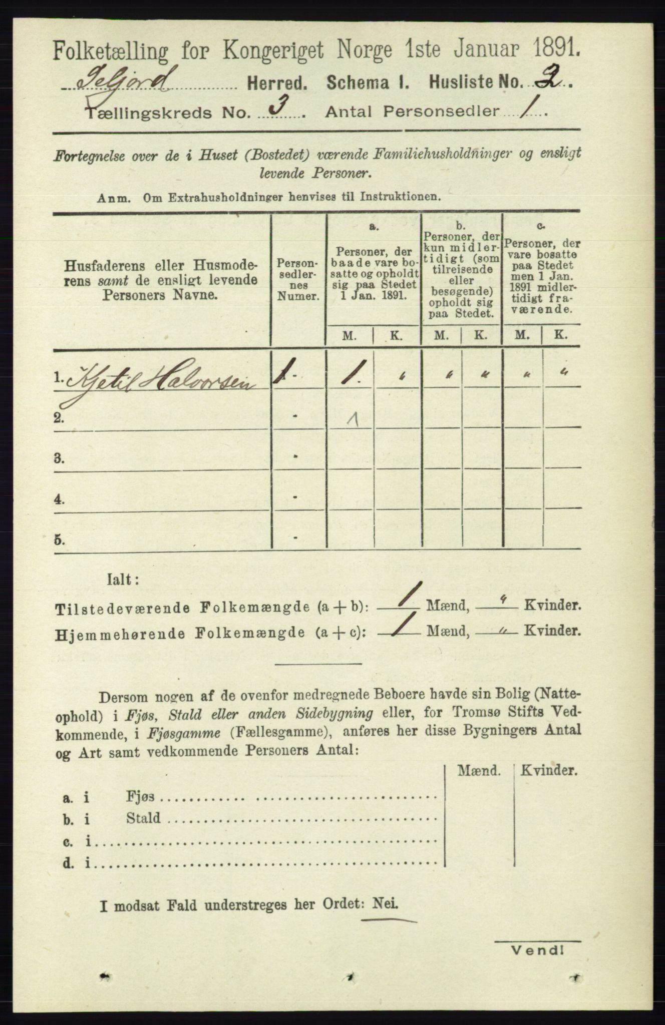 RA, 1891 census for 0828 Seljord, 1891, p. 936