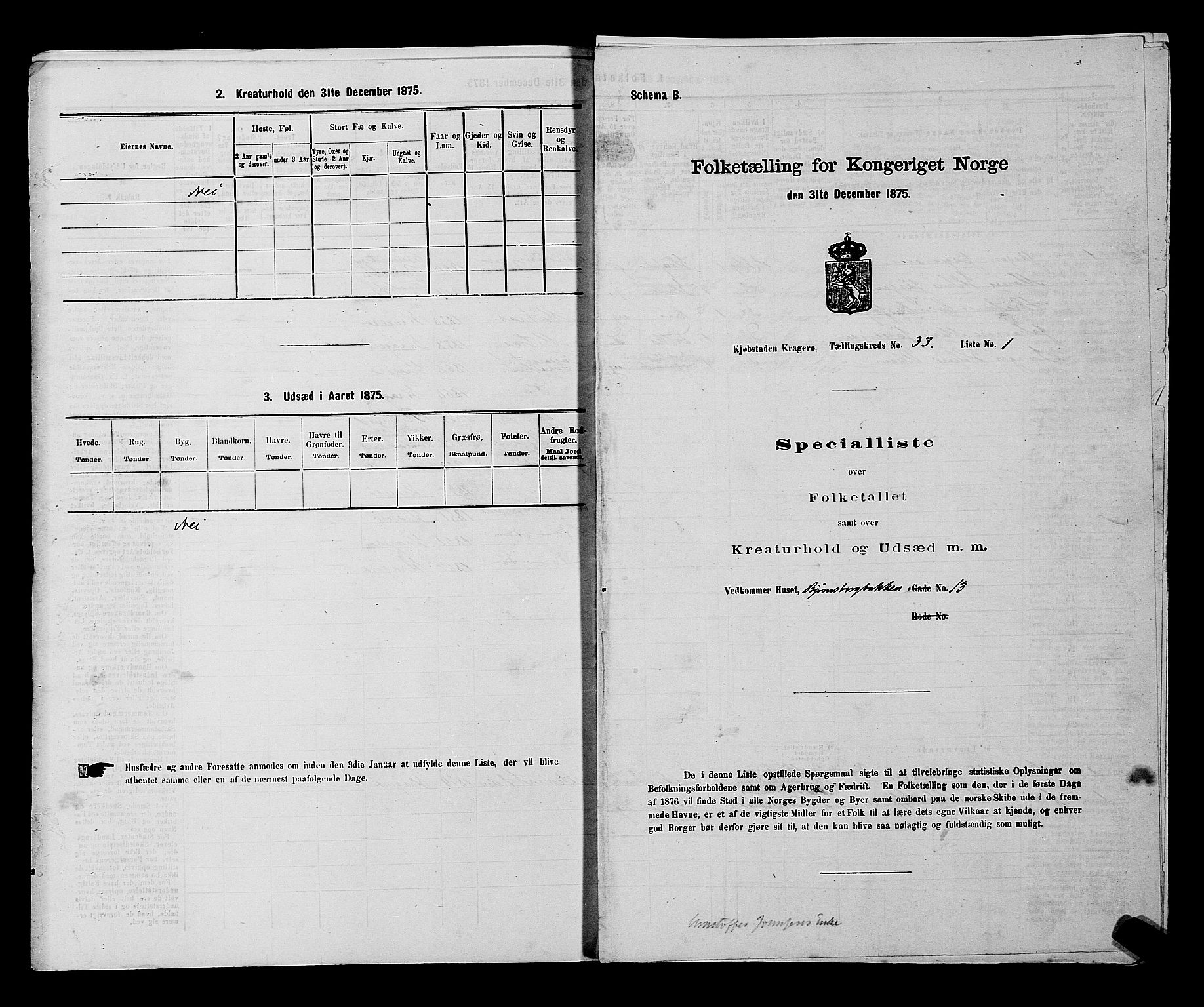 SAKO, 1875 census for 0801P Kragerø, 1875, p. 753