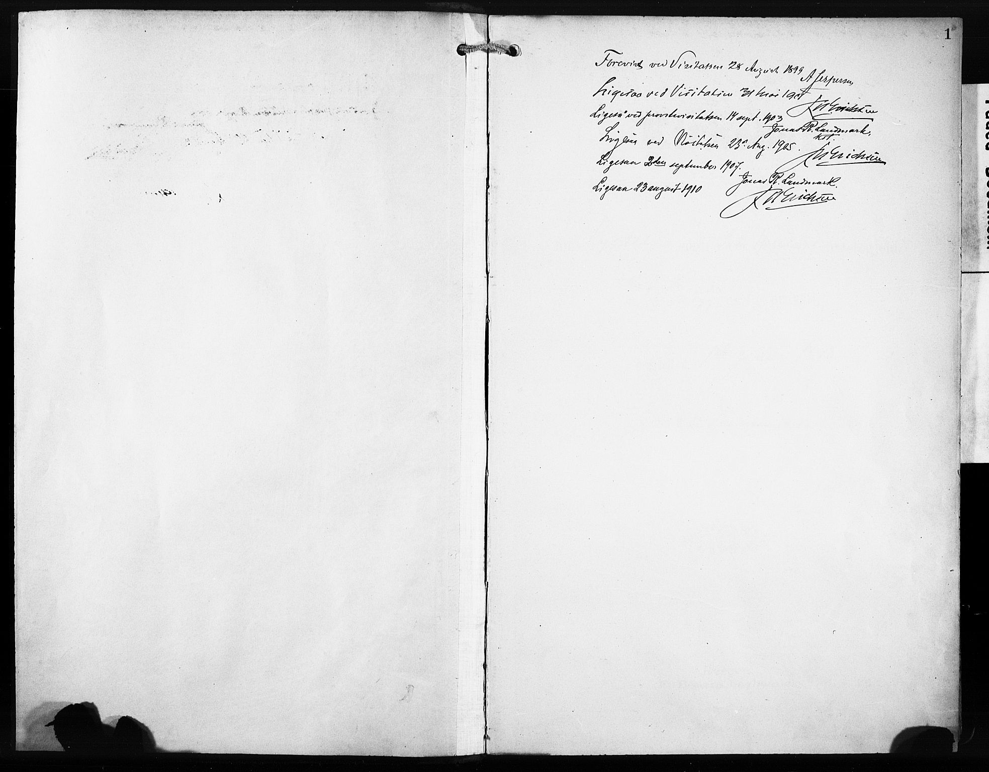 Gaular sokneprestembete, SAB/A-80001/H/Haa: Parish register (official) no. C 2, 1898-1910, p. 1