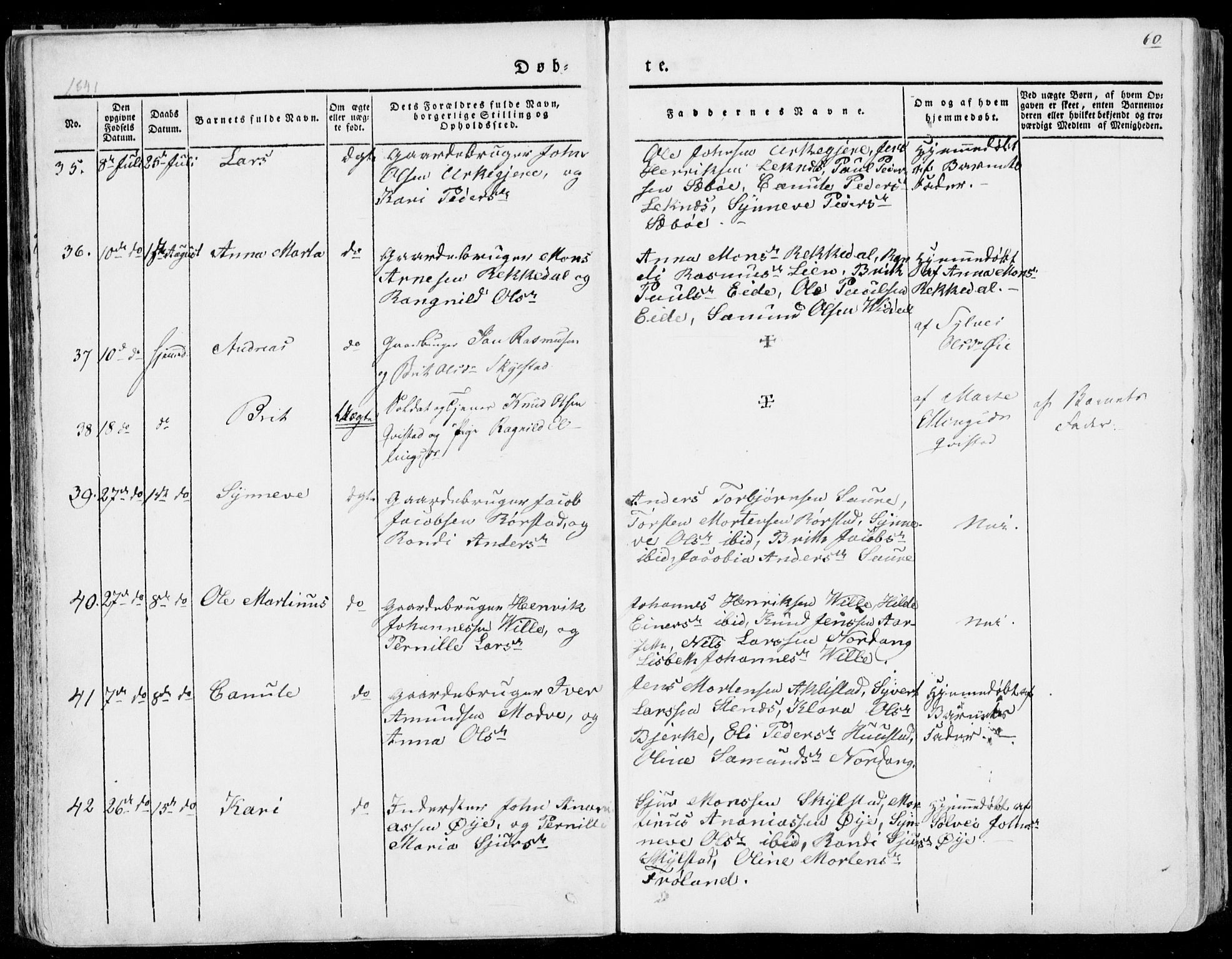 Ministerialprotokoller, klokkerbøker og fødselsregistre - Møre og Romsdal, AV/SAT-A-1454/515/L0208: Parish register (official) no. 515A04, 1830-1846, p. 60