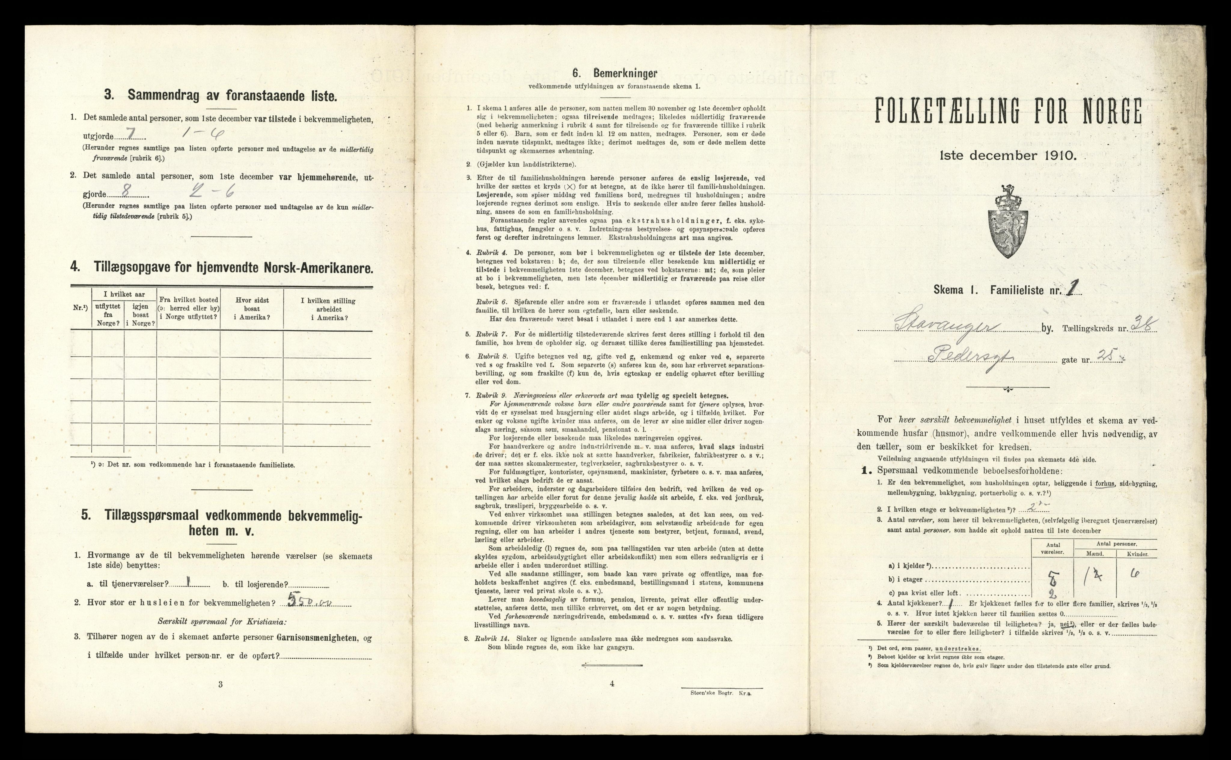 RA, 1910 census for Stavanger, 1910, p. 24892