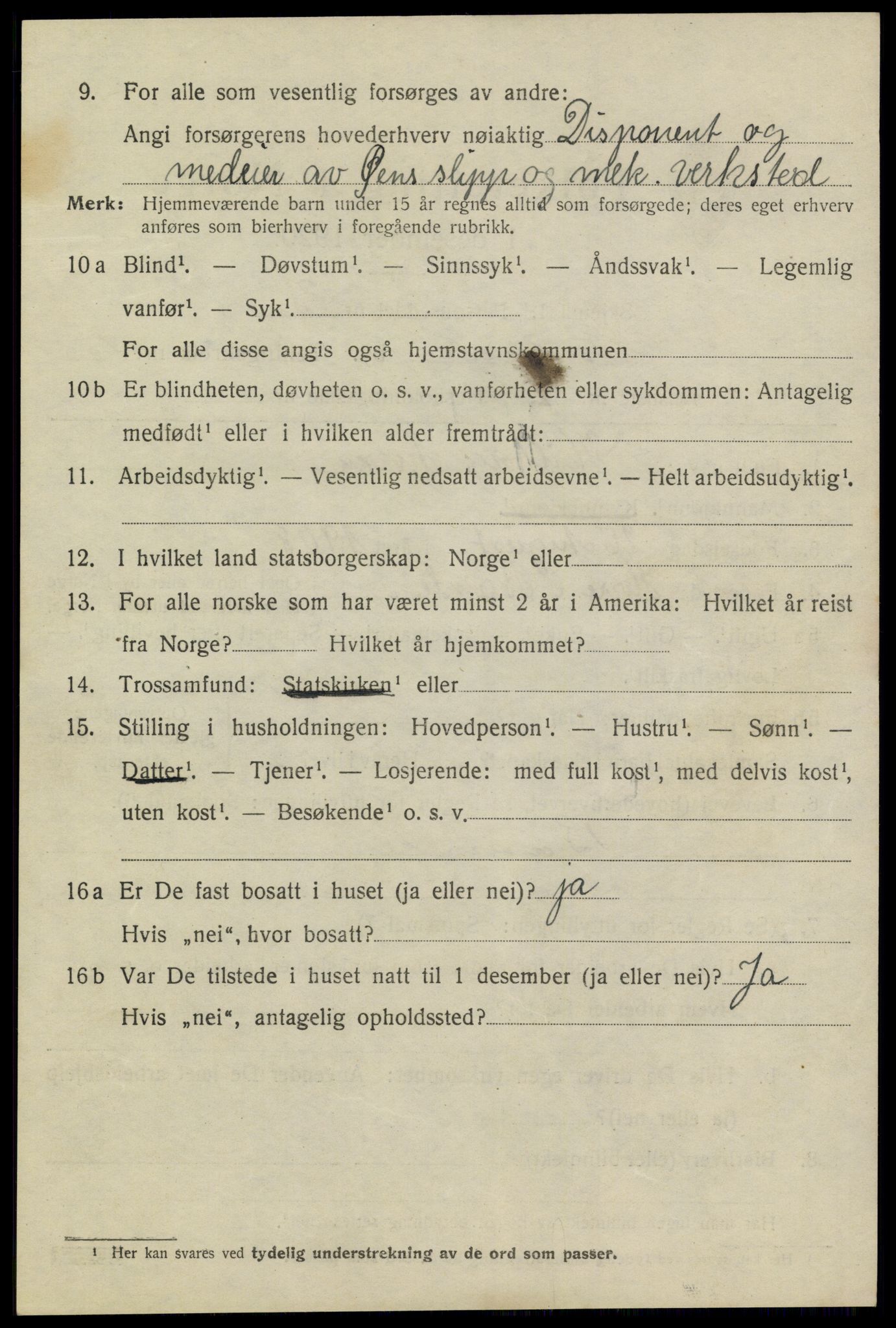 SAKO, 1920 census for Stathelle, 1920, p. 556