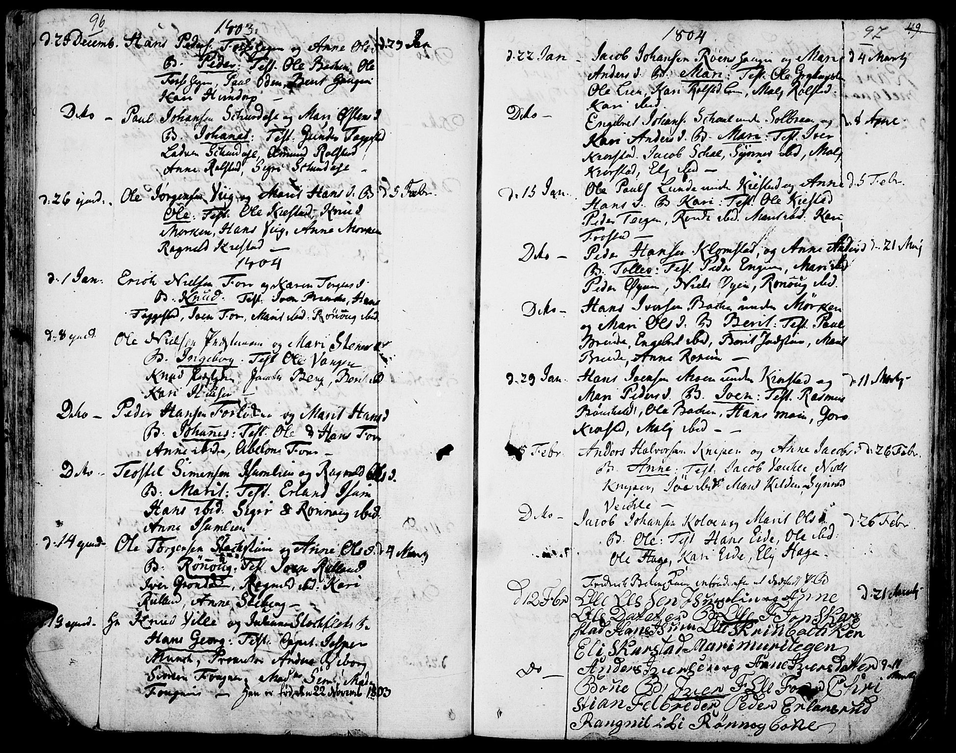 Fron prestekontor, SAH/PREST-078/H/Ha/Haa/L0001: Parish register (official) no. 1, 1799-1816, p. 96-97