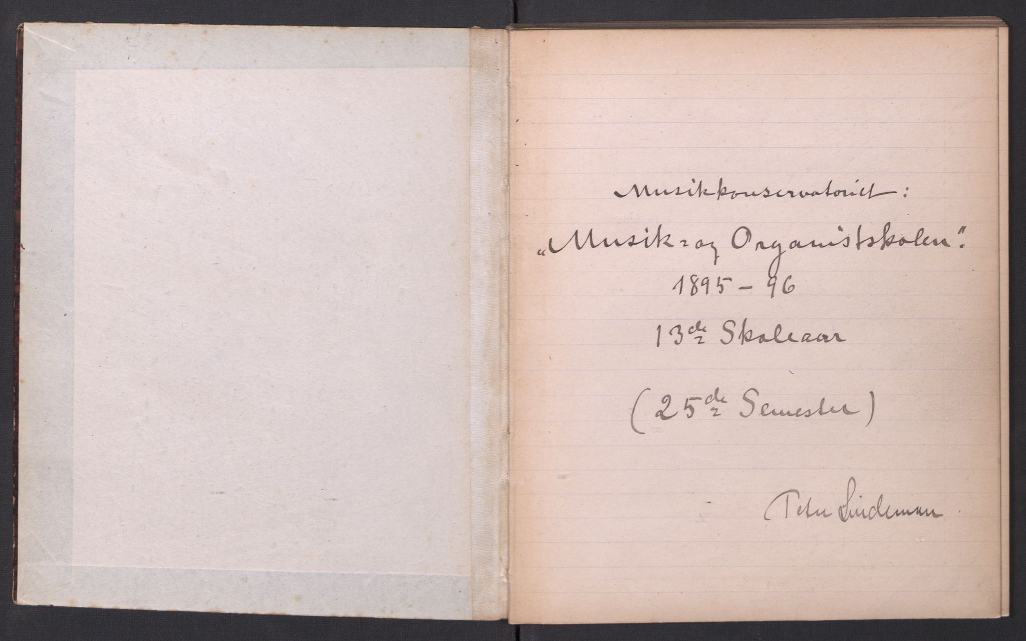 Musikkonservatoriet i Oslo, AV/RA-PA-1761/F/Fa/L0001/0006: Oversikt over lærere, elever, m.m. (mangler skoleåret 1890-91 og 1891-92) / Musikkonservatoriet - Skoleåret - Vårsemesteret, 1896