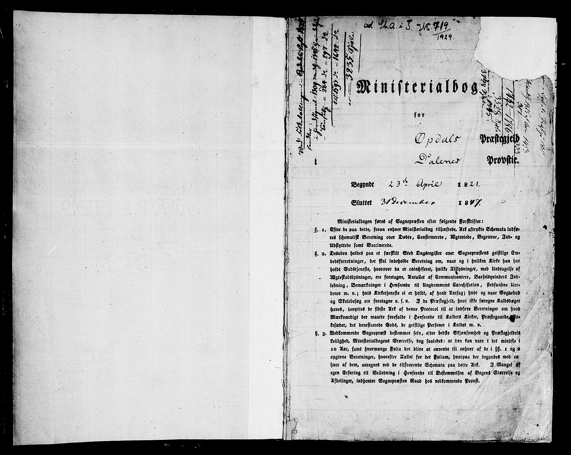 Ministerialprotokoller, klokkerbøker og fødselsregistre - Sør-Trøndelag, SAT/A-1456/678/L0897: Parish register (official) no. 678A06-07, 1821-1847