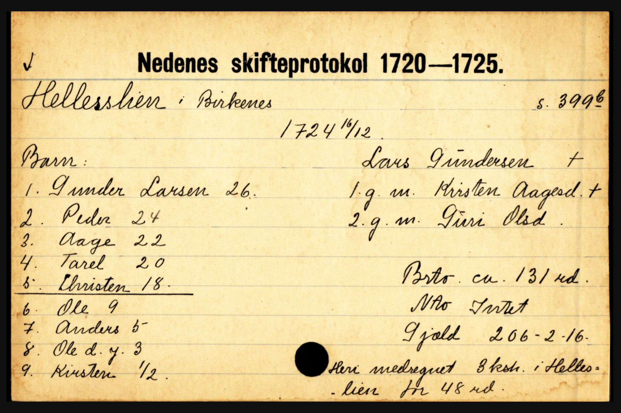 Nedenes sorenskriveri før 1824, AV/SAK-1221-0007/H, p. 11743