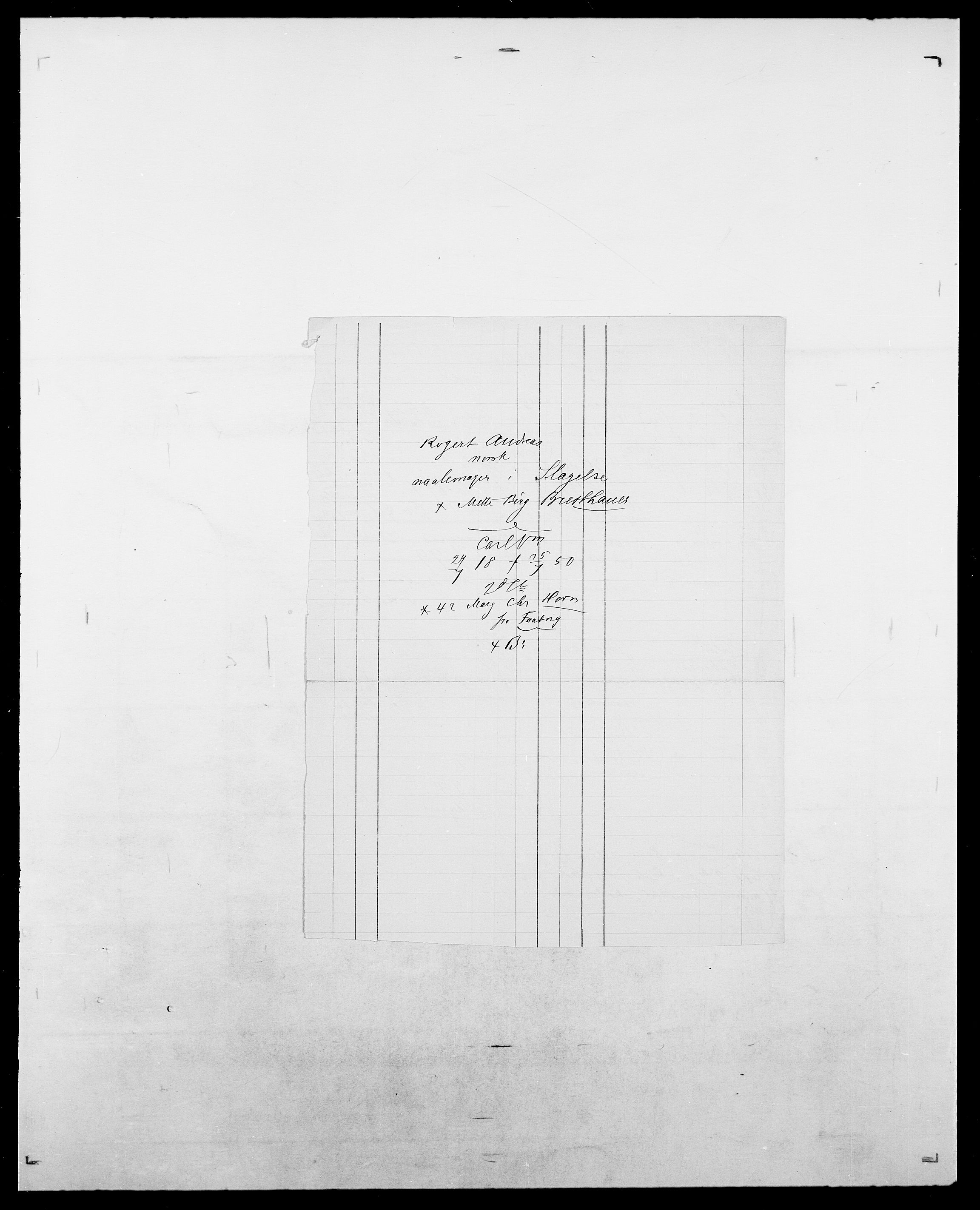 Delgobe, Charles Antoine - samling, AV/SAO-PAO-0038/D/Da/L0029: Obel - Oxholm, p. 273