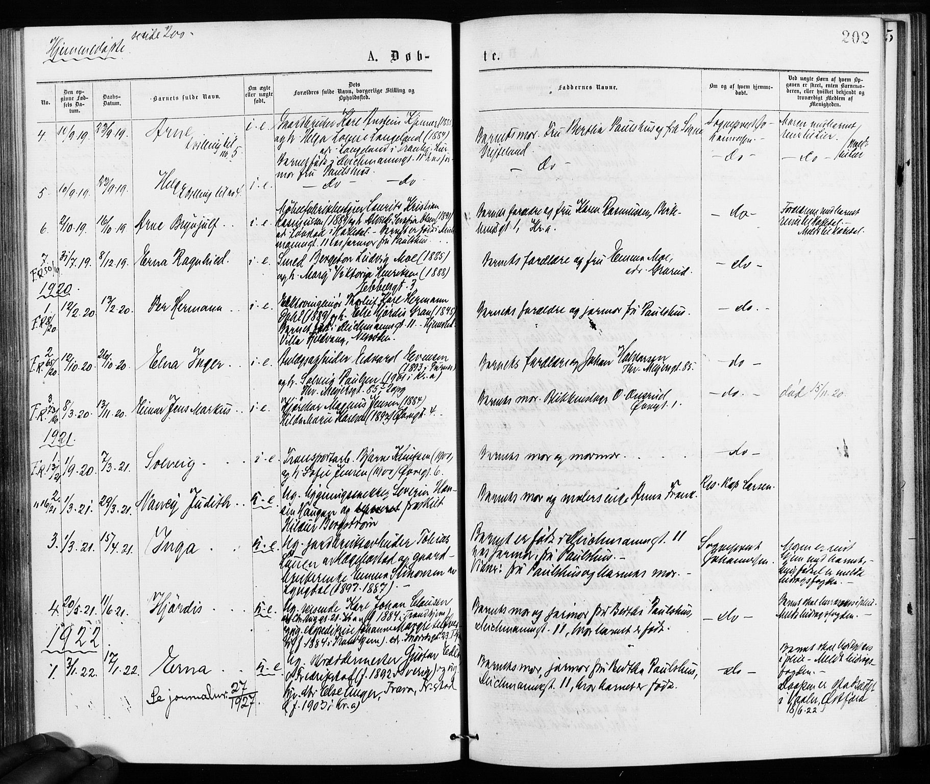 Jakob prestekontor Kirkebøker, SAO/A-10850/F/Fa/L0001: Parish register (official) no. 1, 1875-1924, p. 202