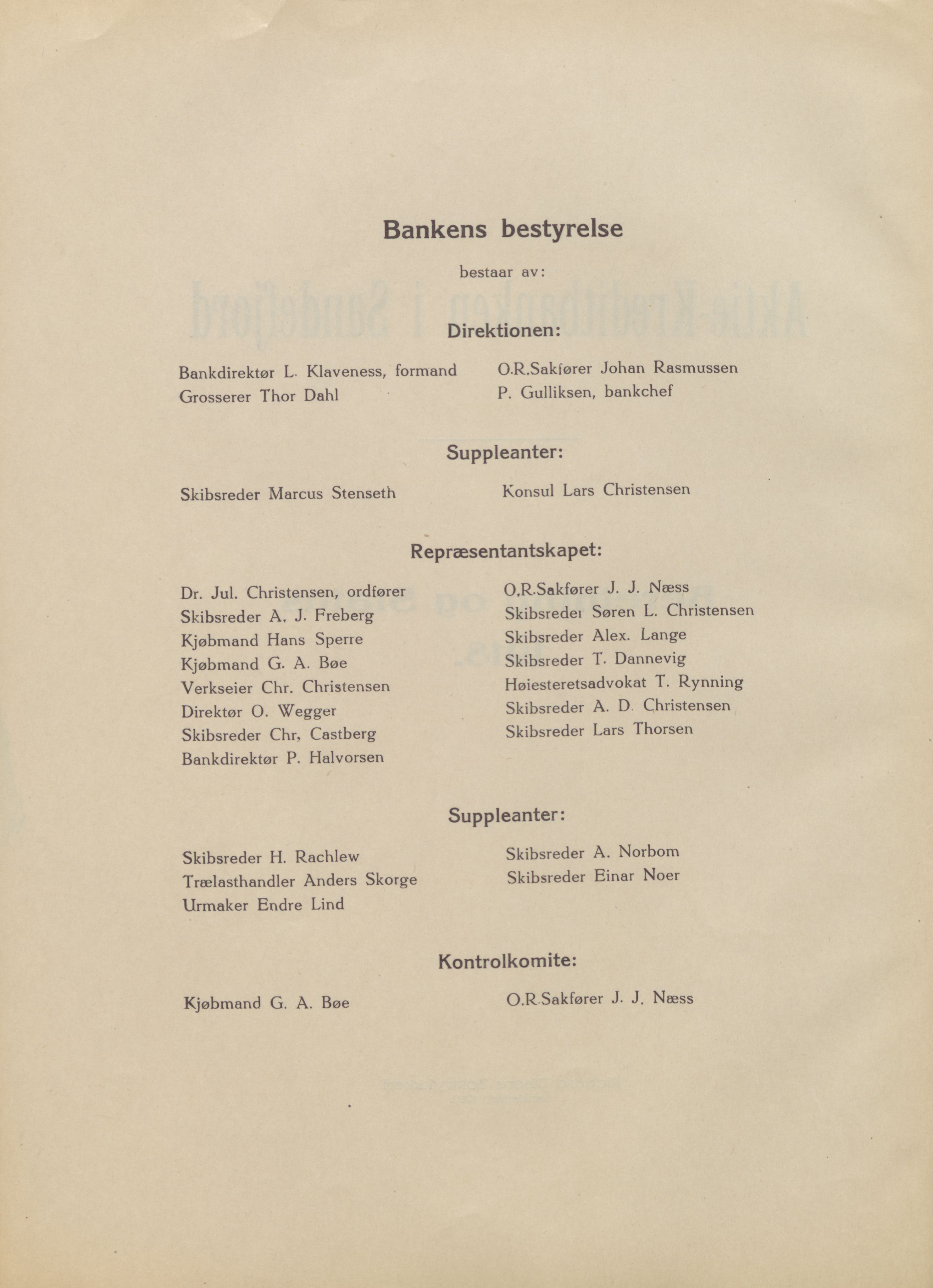 Privatbanken i Sandefjord AS, VEMU/ARS-A-1256/X/L0001: Årsberetninger, 1912-1929, p. 47