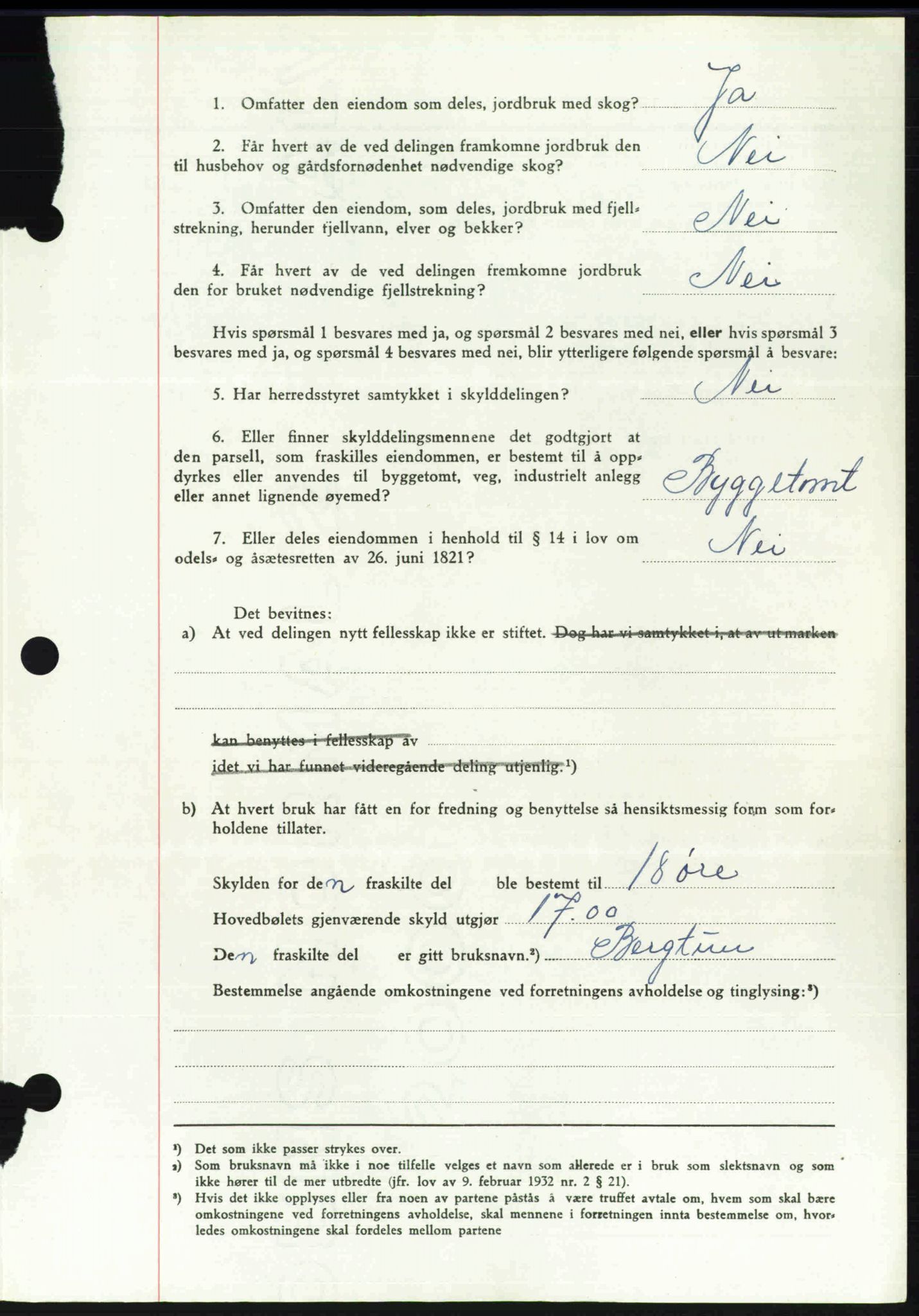 Toten tingrett, SAH/TING-006/H/Hb/Hbc/L0020: Mortgage book no. Hbc-20, 1948-1948, Diary no: : 2659/1948