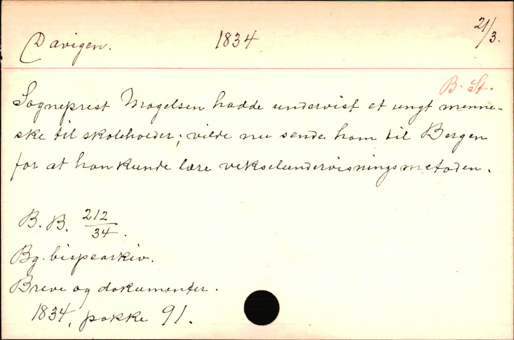 Haugen, Johannes - lærer, AV/SAB-SAB/PA-0036/01/L0001: Om klokkere og lærere, 1521-1904, p. 9692