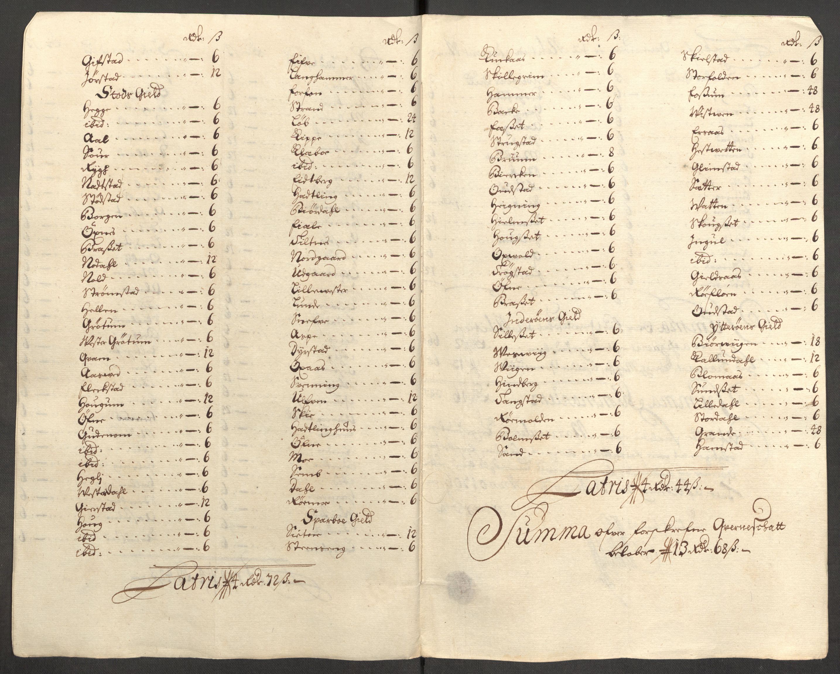 Rentekammeret inntil 1814, Reviderte regnskaper, Fogderegnskap, RA/EA-4092/R63/L4315: Fogderegnskap Inderøy, 1706-1707, p. 128