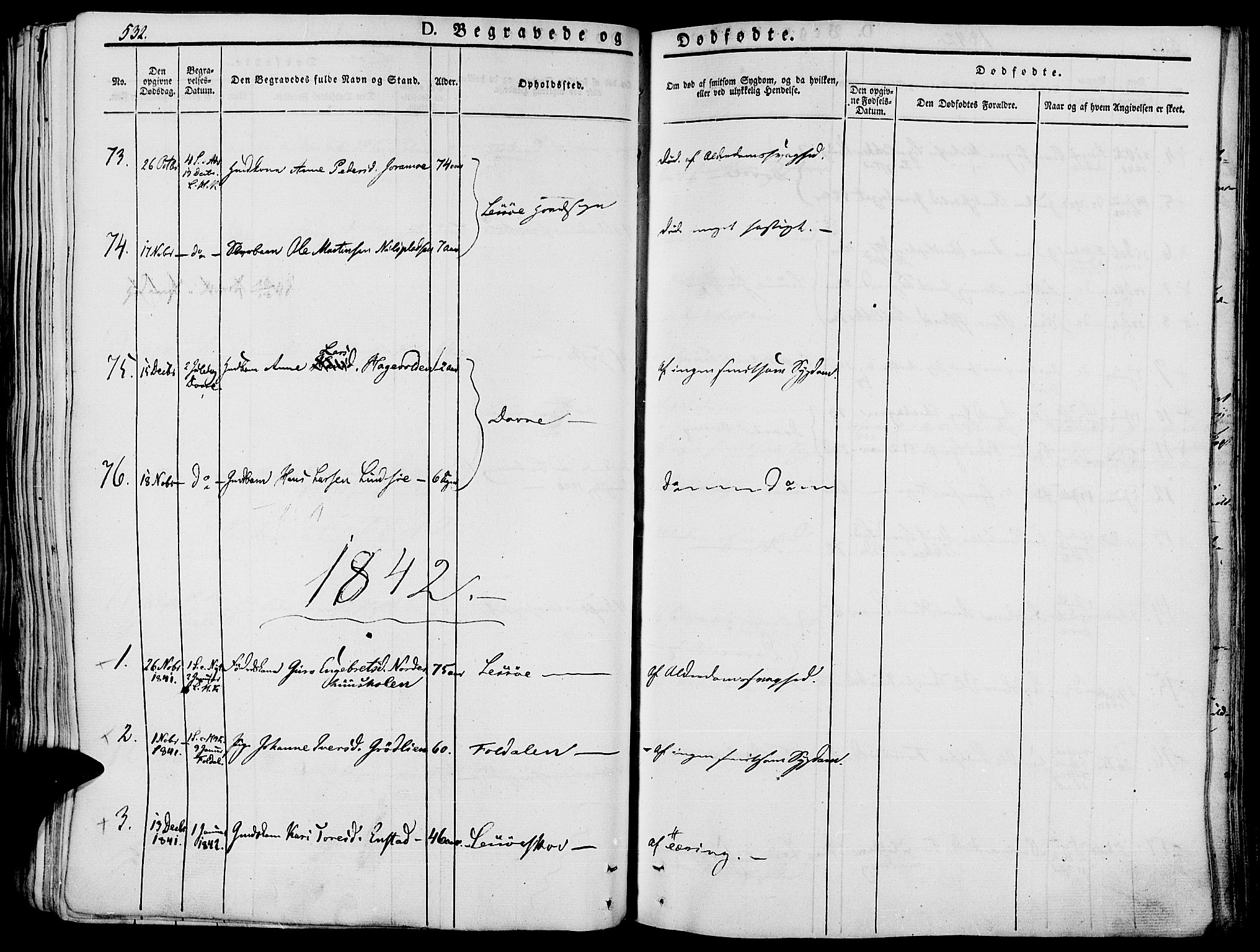 Lesja prestekontor, SAH/PREST-068/H/Ha/Haa/L0005: Parish register (official) no. 5, 1830-1842, p. 532