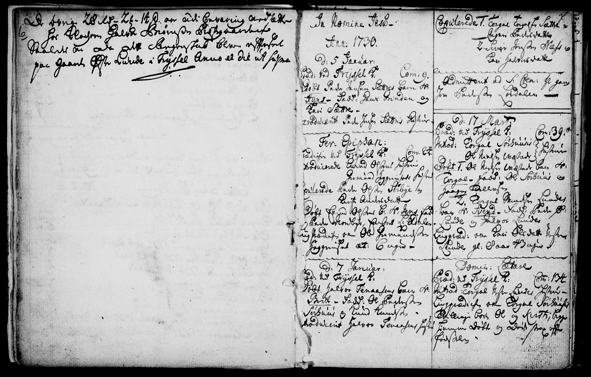 Elverum prestekontor, SAH/PREST-044/H/Ha/Haa/L0001: Parish register (official) no. 1, 1730-1760, p. 6-7