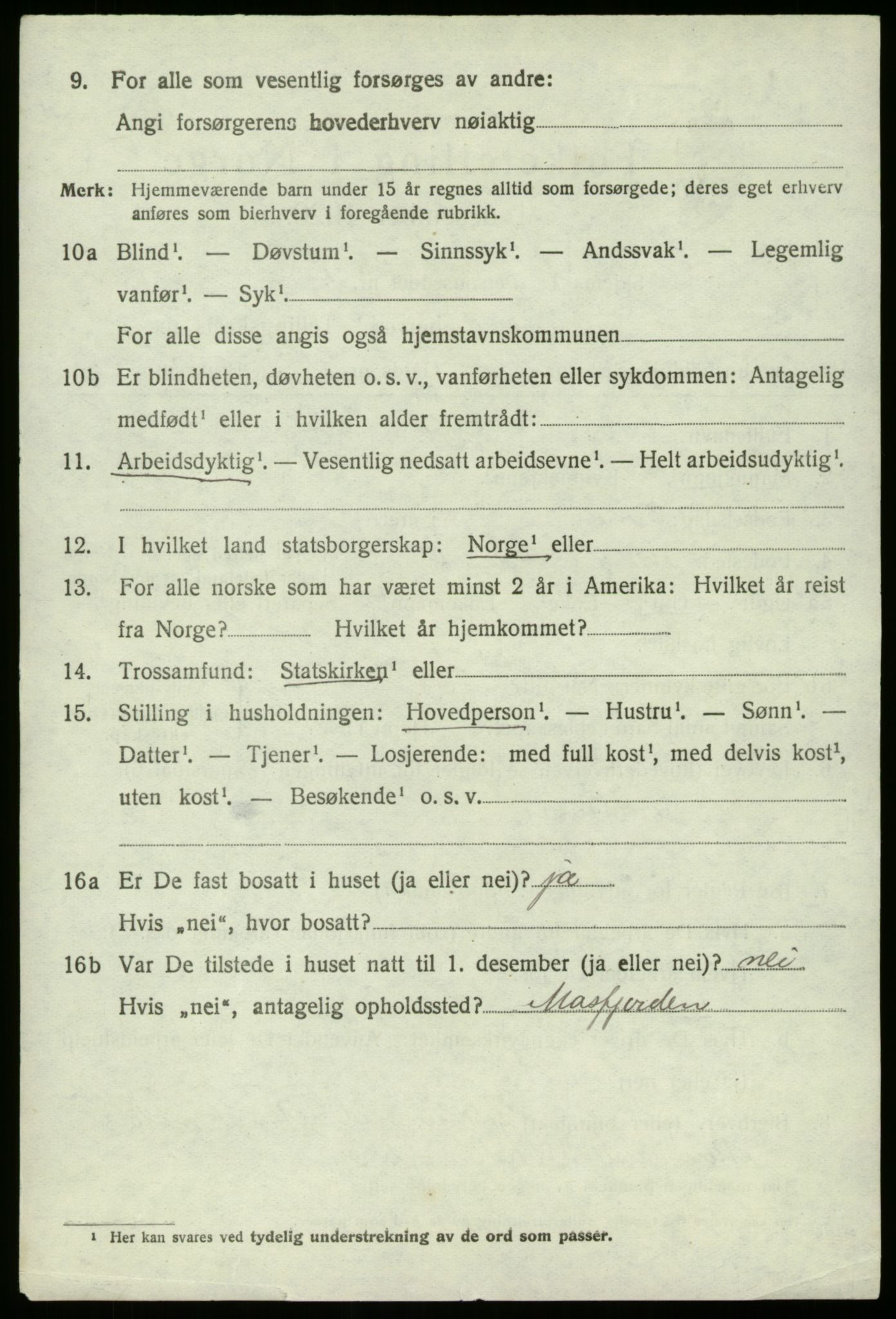 SAB, 1920 census for Manger, 1920, p. 7465