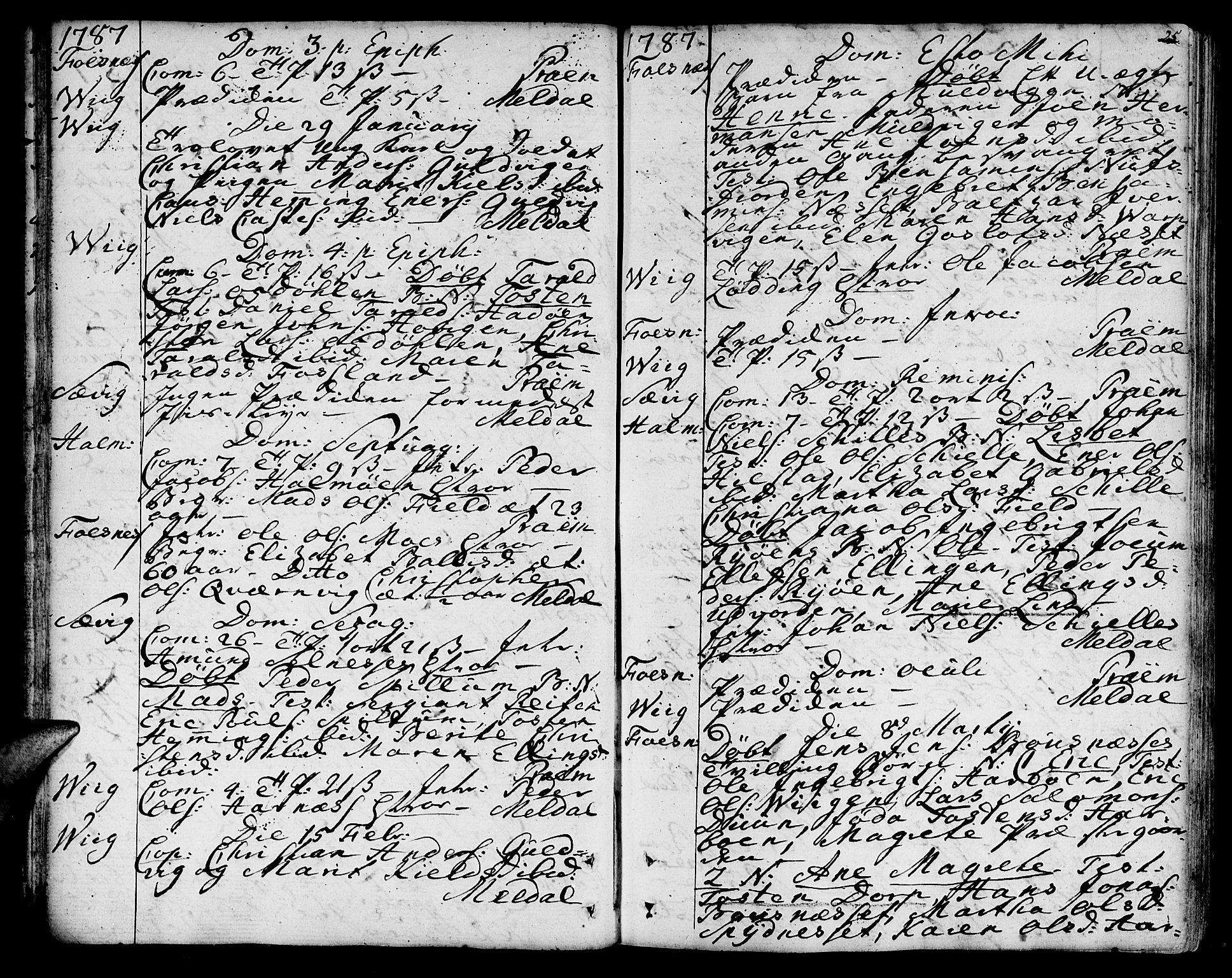 Ministerialprotokoller, klokkerbøker og fødselsregistre - Nord-Trøndelag, SAT/A-1458/773/L0608: Parish register (official) no. 773A02, 1784-1816, p. 25