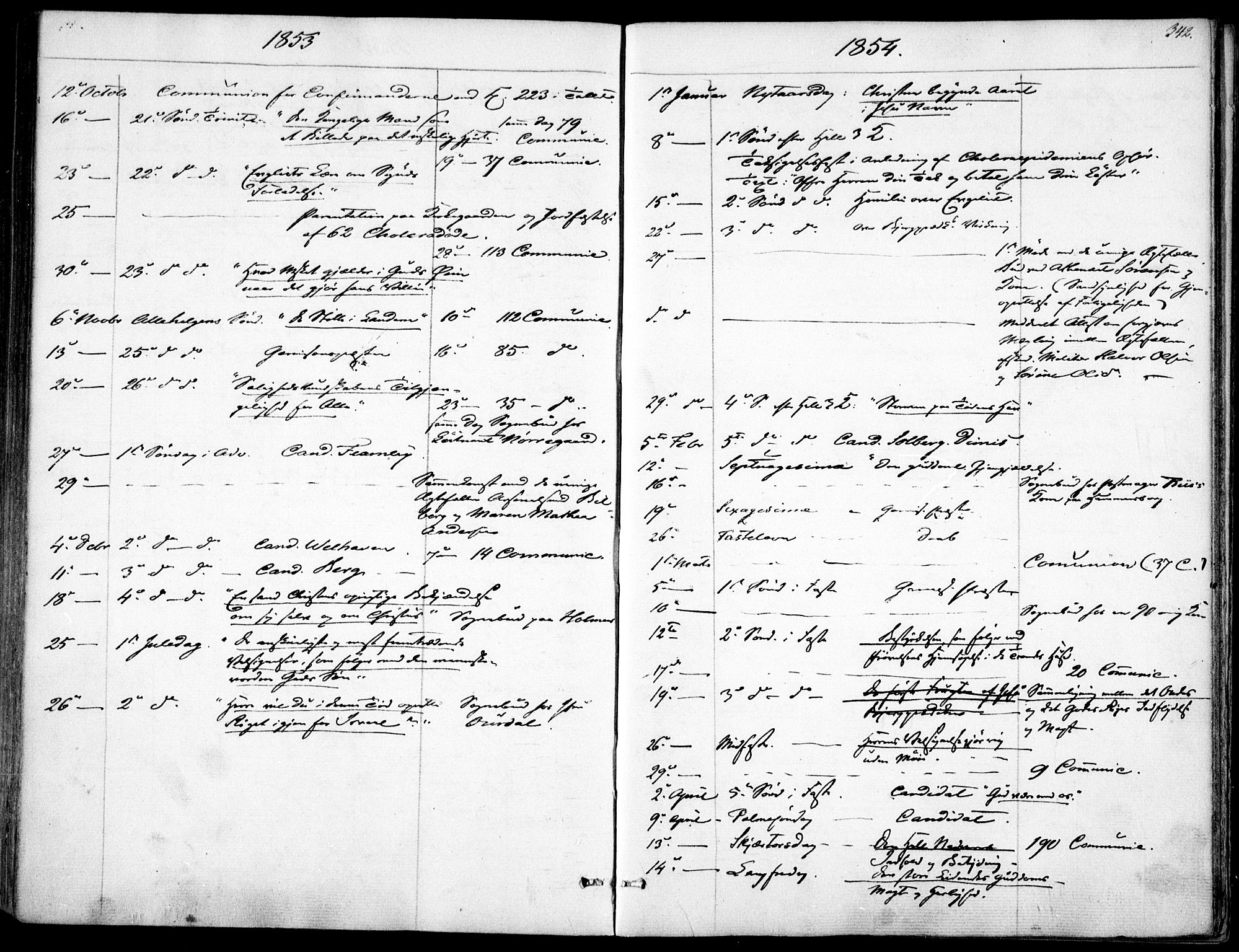 Garnisonsmenigheten Kirkebøker, SAO/A-10846/F/Fa/L0009: Parish register (official) no. 9, 1842-1859, p. 342