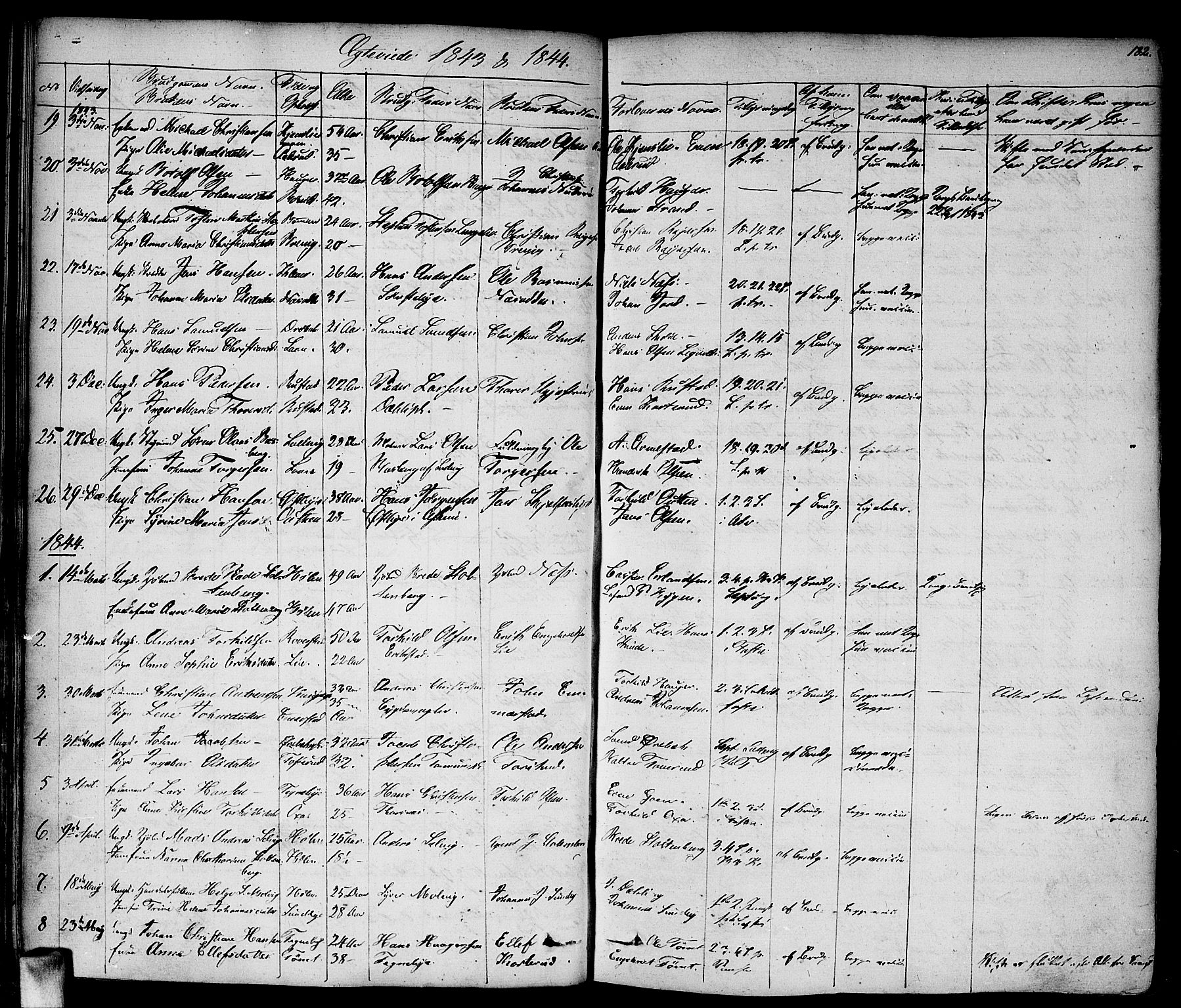 Vestby prestekontor Kirkebøker, SAO/A-10893/F/Fa/L0006: Parish register (official) no. I 6, 1827-1849, p. 182