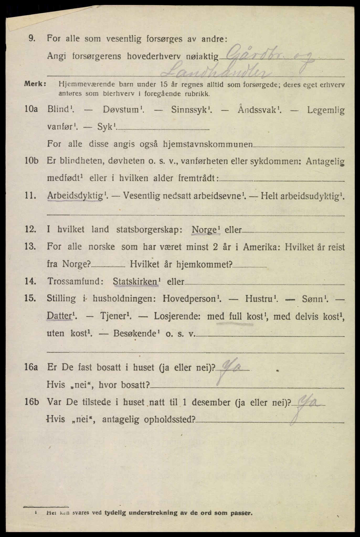 SAK, 1920 census for Kvinesdal, 1920, p. 5730