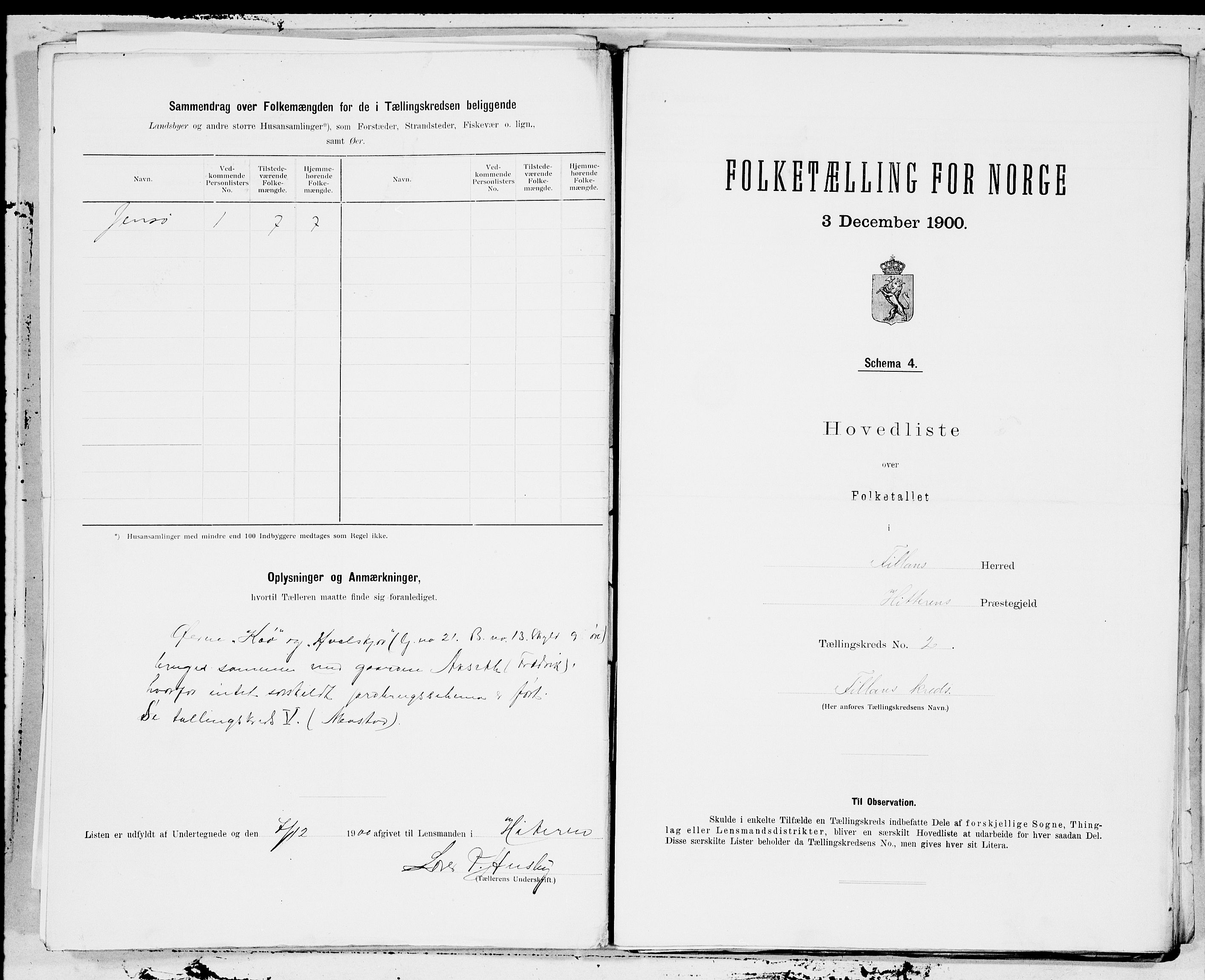 SAT, 1900 census for Fillan, 1900, p. 4