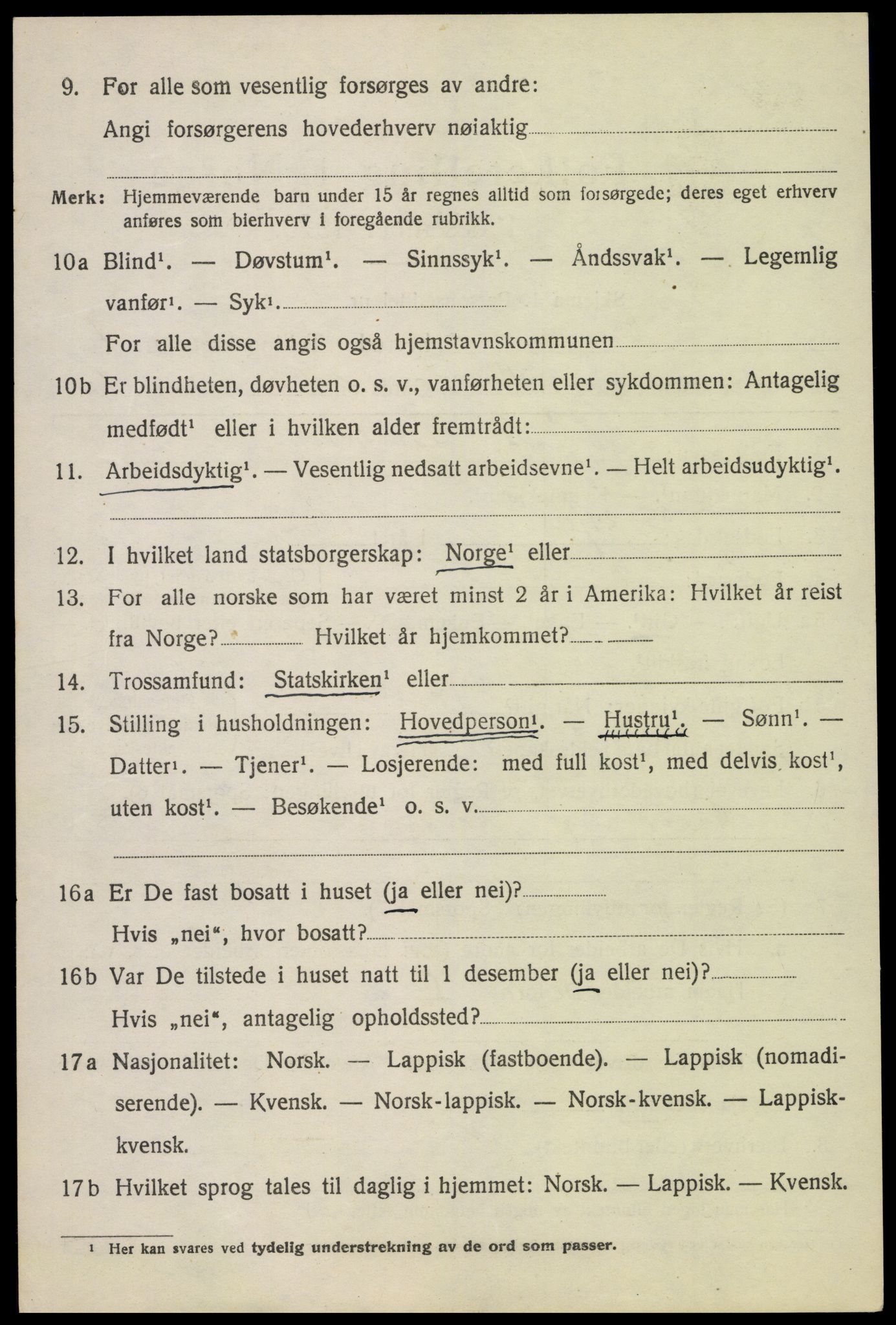 SAH, 1920 census for Eina, 1920, p. 1757