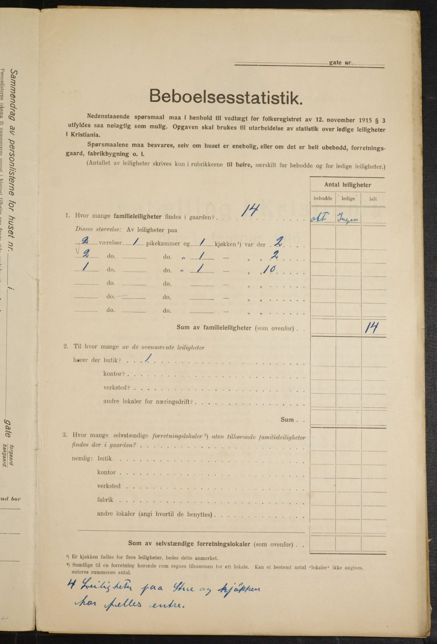 OBA, Municipal Census 1916 for Kristiania, 1916, p. 45460