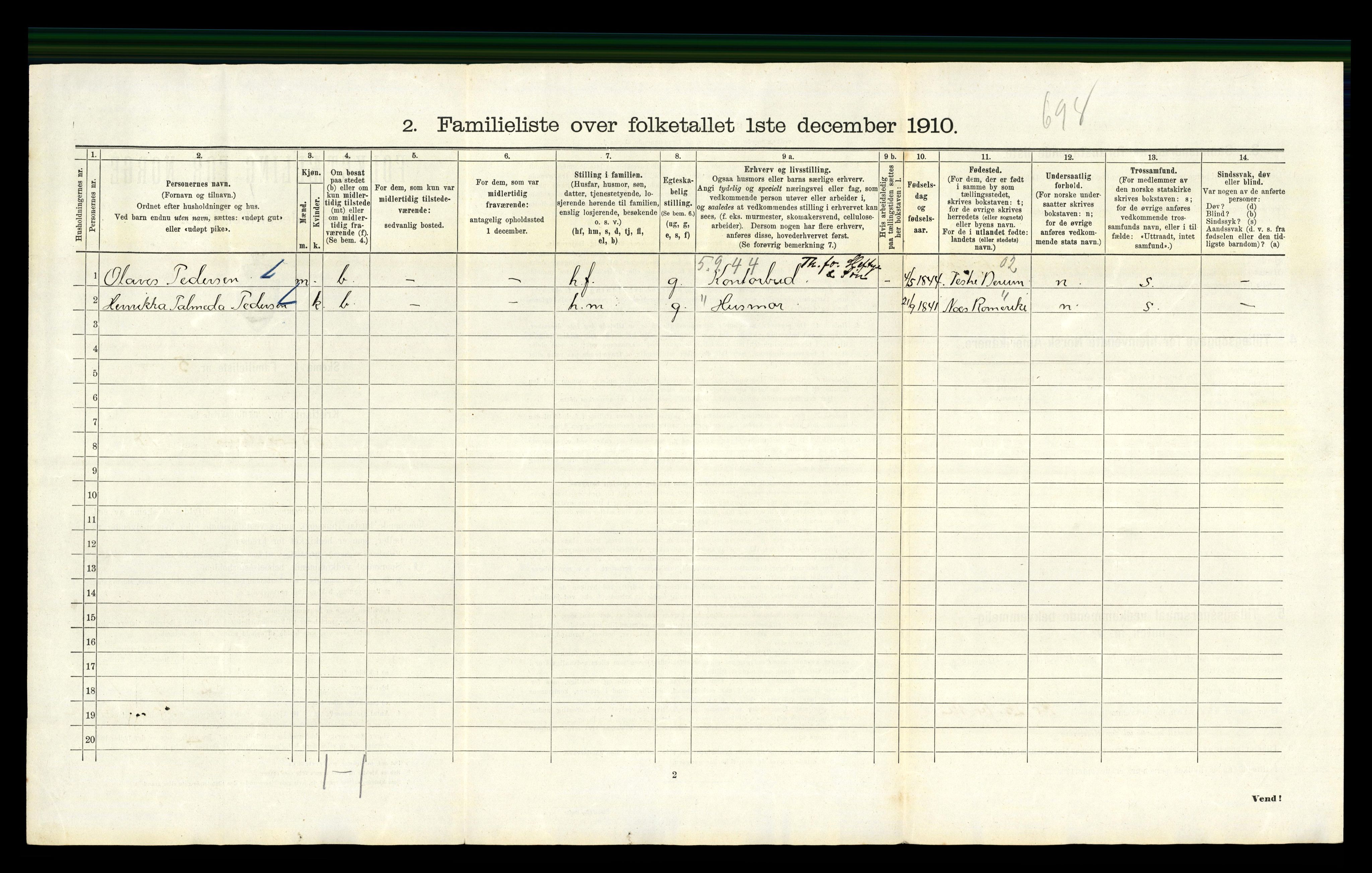 RA, 1910 census for Kristiania, 1910, p. 5422