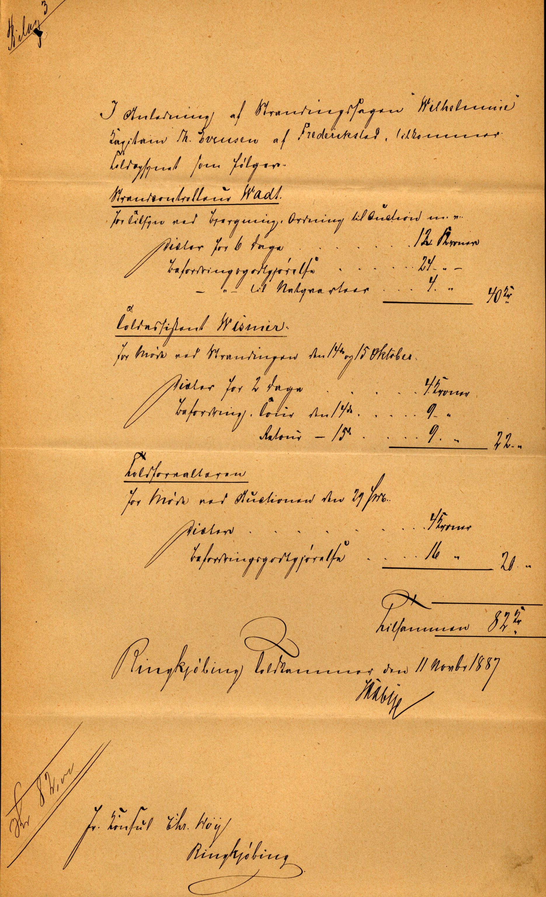 Pa 63 - Østlandske skibsassuranceforening, VEMU/A-1079/G/Ga/L0020/0001: Havaridokumenter / Tellus, Telanak, Wilhelmine, 1887, p. 171